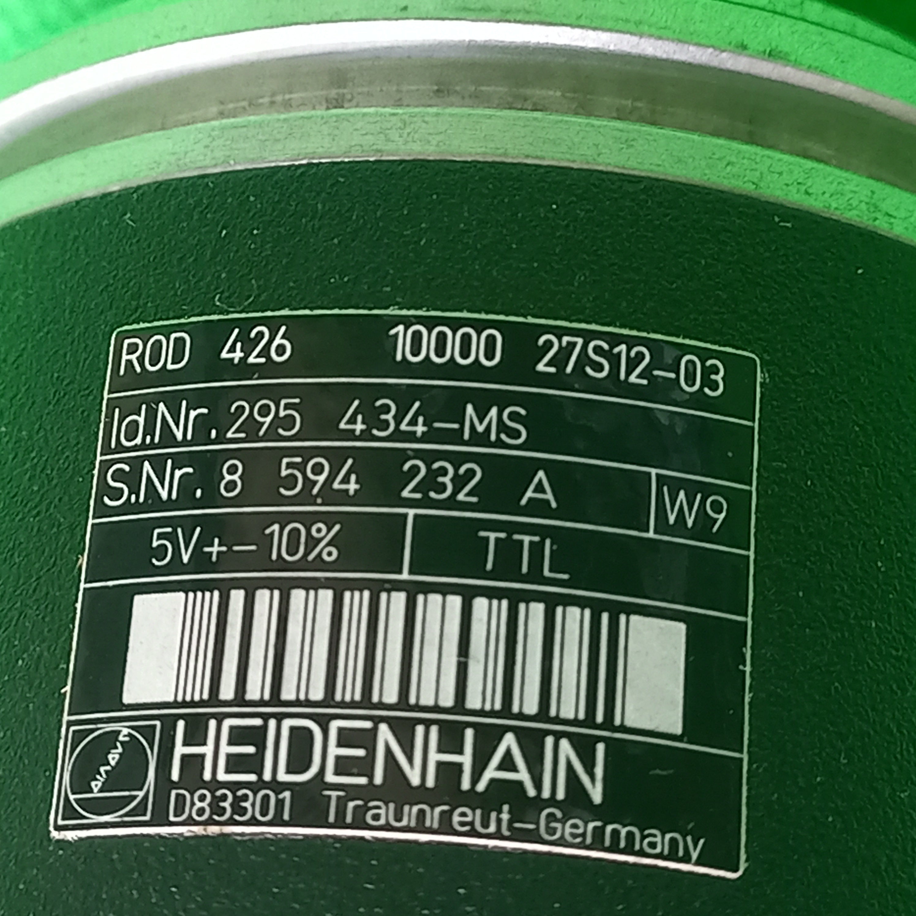 Heidenhain ROD426 10000 27S12-03 ID.Nr. 295 434-MS M23 , 6mm Synchro Flange, 5v+-10% TTL