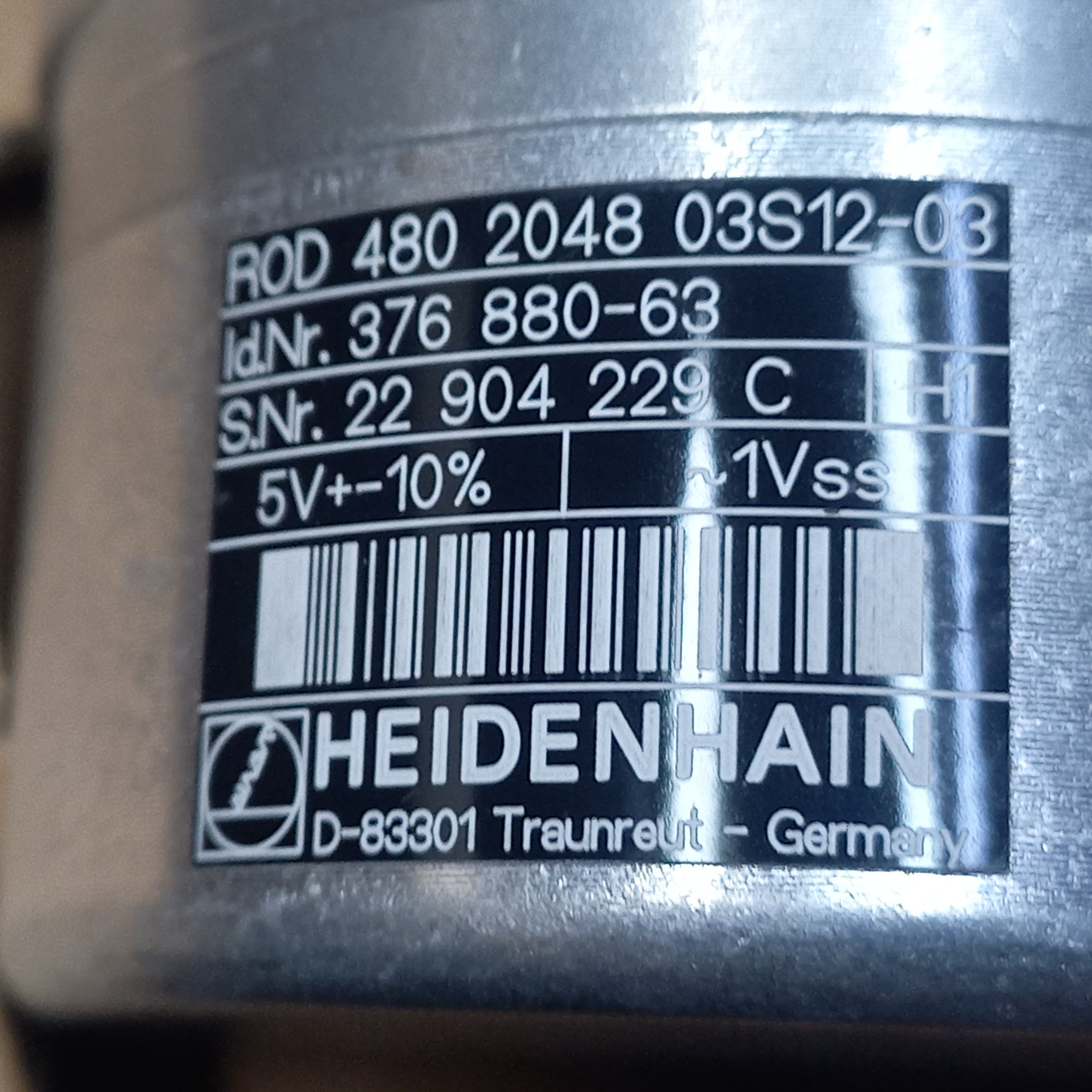 Signal detail power supply specificaiton on sticker Heidenhain ROD4802048 03S12-03 