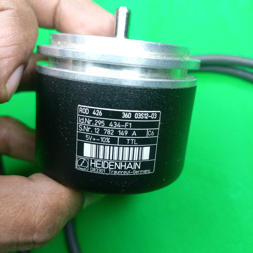 Specification sticker of Heidenhain_360Pulse-TTL_encoder, ROD 426 360 03S12-03 Id.Nr.:  295 434-F1