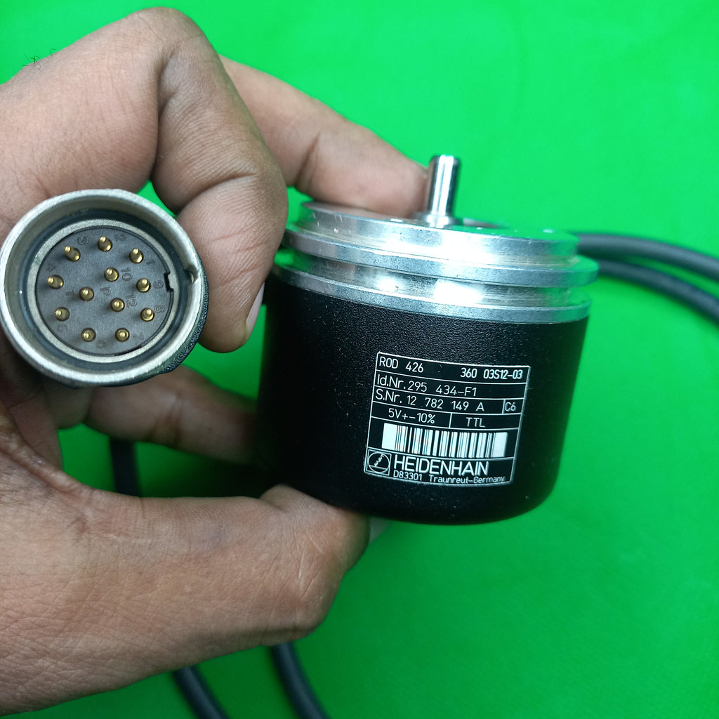 Connector with pins configuration of Heidenhain_360Pulse-TTL_encoder, ROD 426 360 03S12-03 Id.Nr.:  295 434-F1
