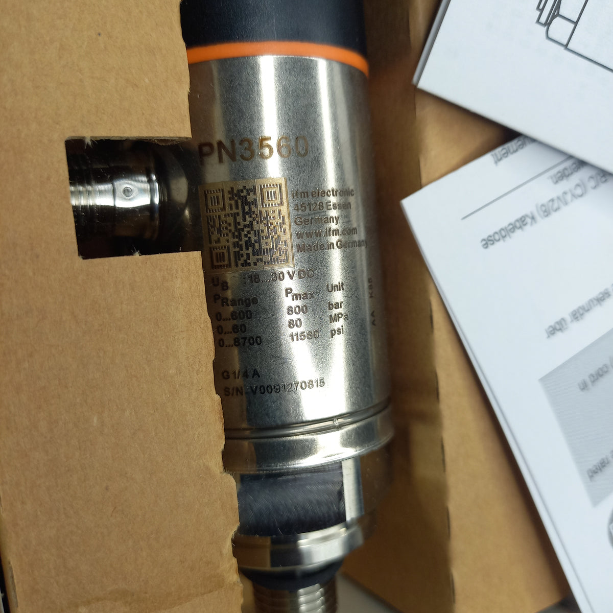 Pressure sensor with display
PN 3560; PN600SEG14MFRKG/US/ /V