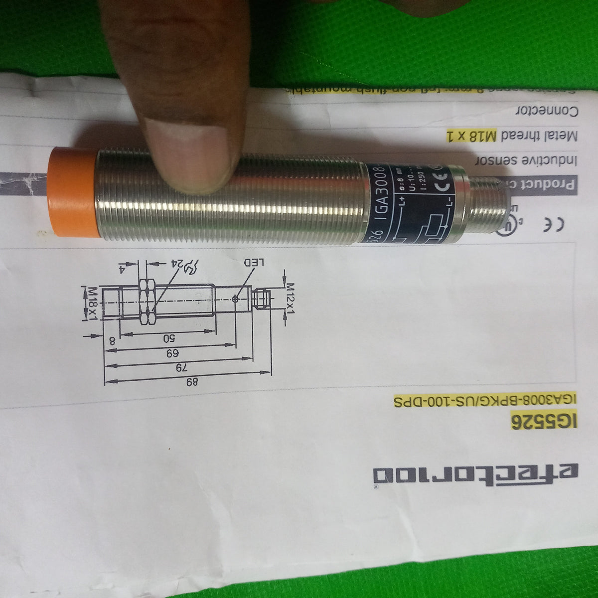 IG5526,IGA3008-BPKG/US-104_18mm, PNPNO PNP NO Dia 18mm 8mm range