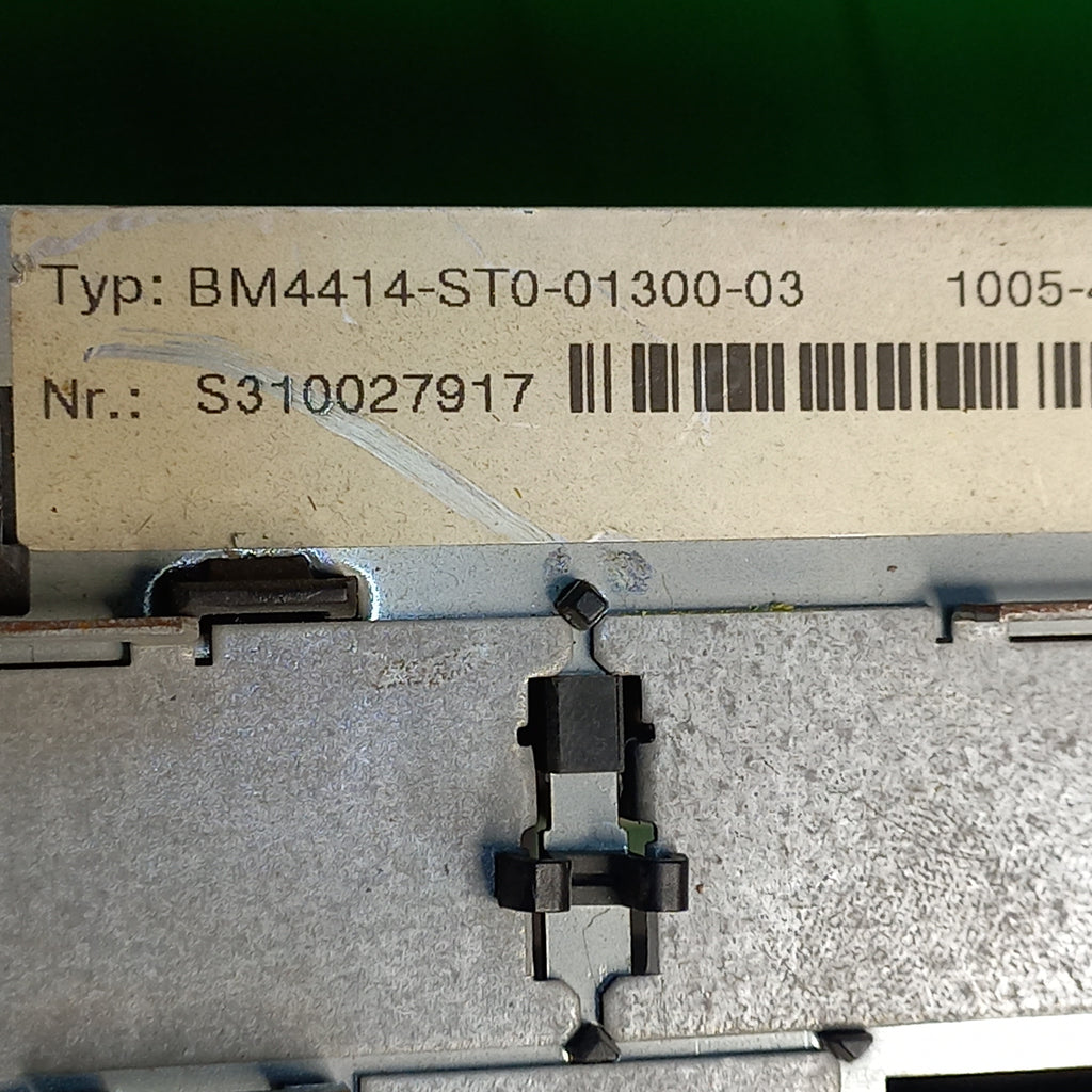 Specification sticker inside drive Baumüller  Art. Nr.: 409964
Baumuller b maXX 4000
BM4414-ST0-01300-03 
Baumuller Newest Generation of Modular Servo Drives. 