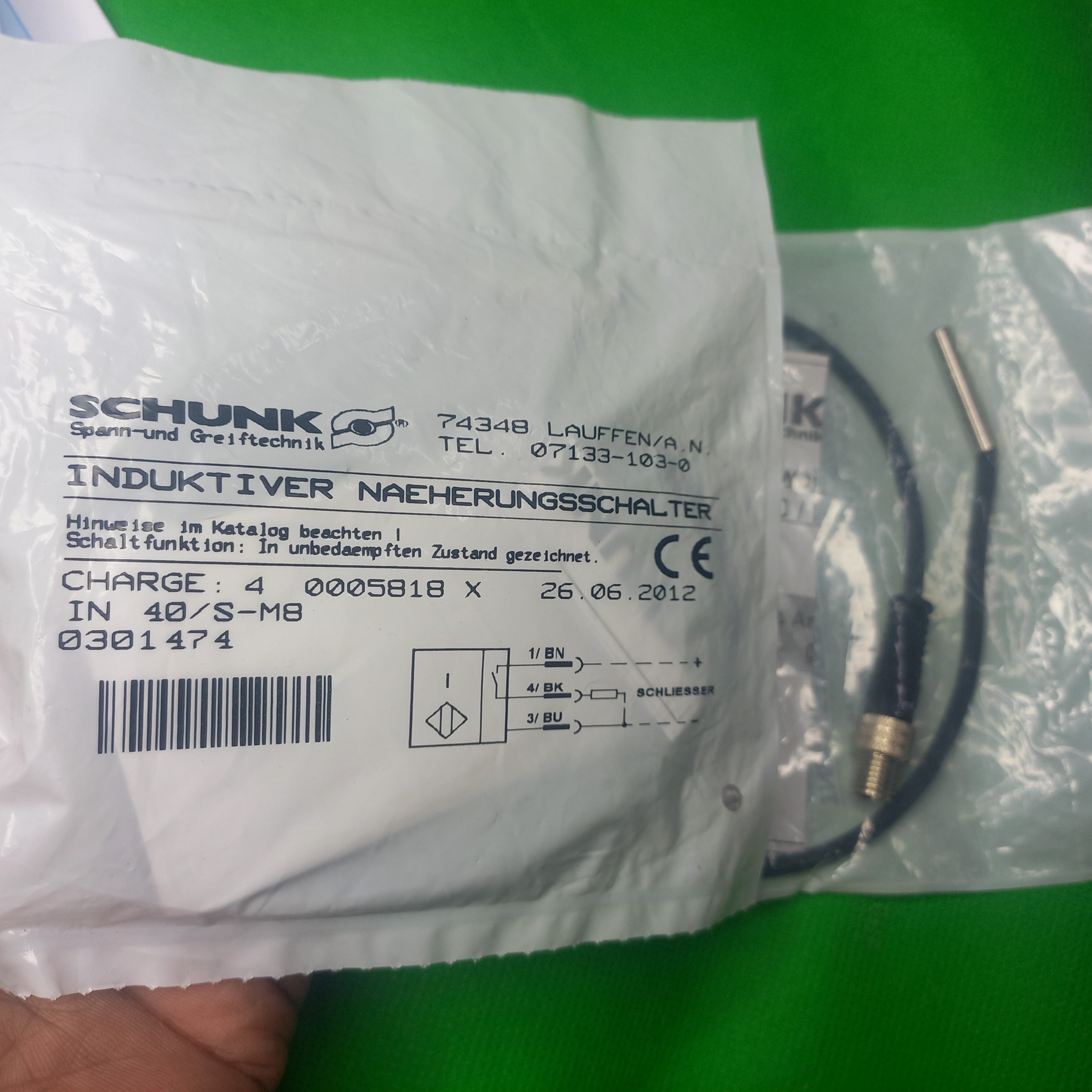 IN40/S-M8 031474 packet 