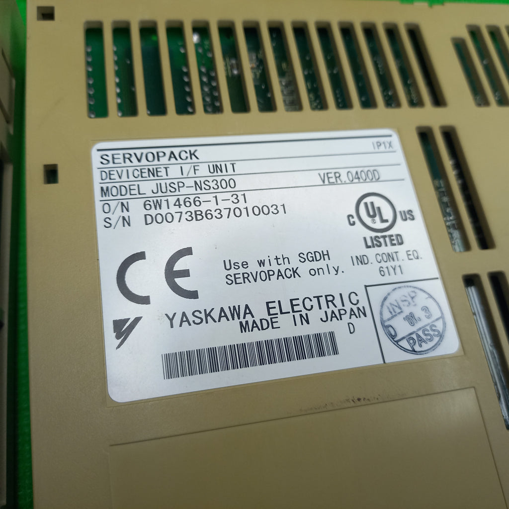 JUSP-NS300 Yaskawa

The Yaskawa JUSP-NS300 is a DeviceNet interface and indexer expansion module designed specifically for the Yaskawa Sigma-II (SGDH) series of AC servo drives.