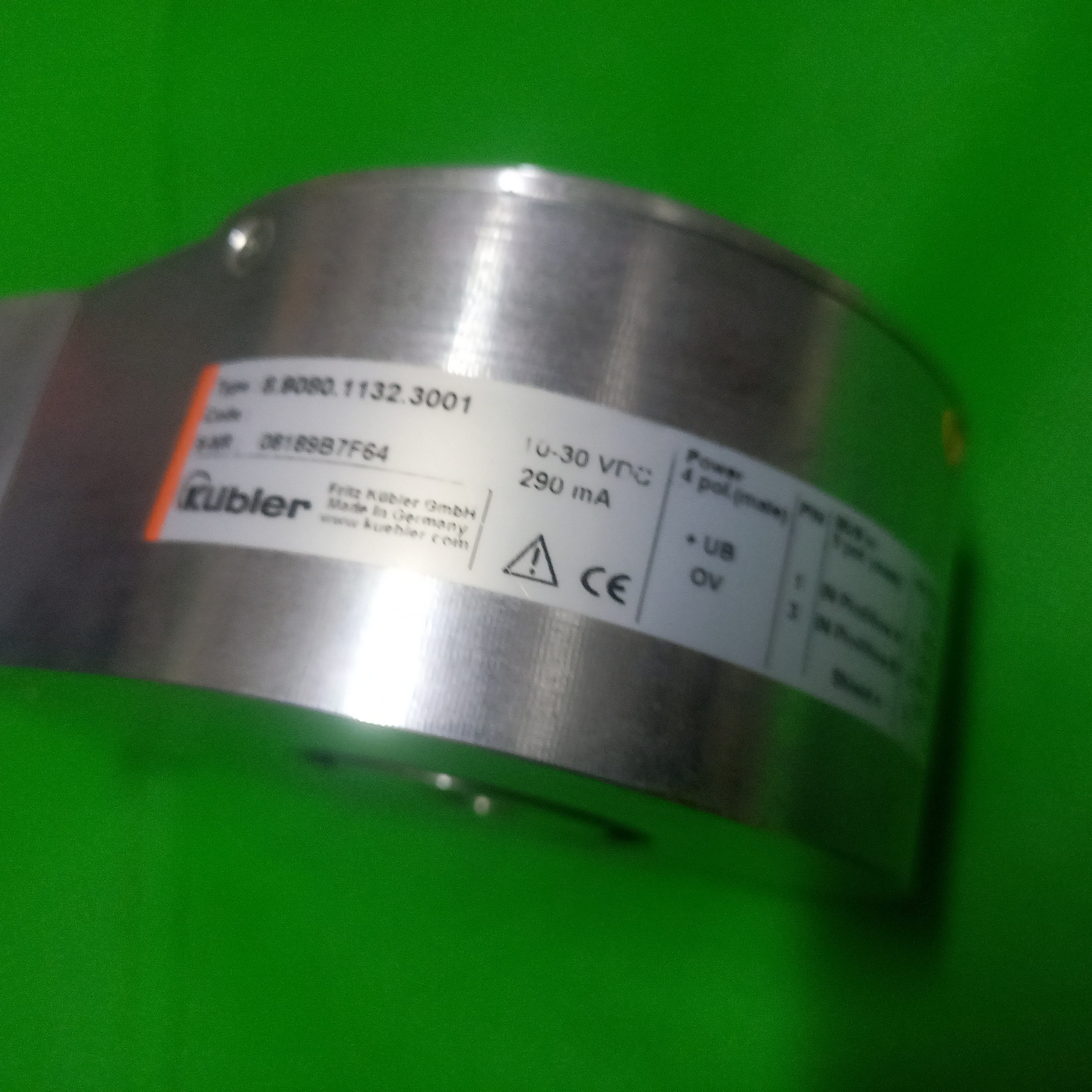 Kubler 9080 Profibus DP Dia 12mm Encoder 8.9080.1132.3001, 13 bits ST x 12 bits MT