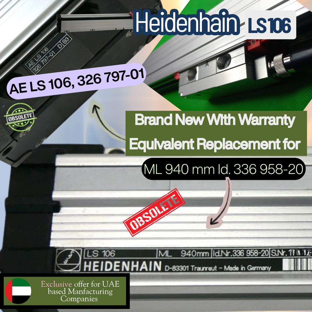 Heidenhain New replacement equivalent linear scale LS 106 336 958-20 Length Gauge ML 940mm + AE LS 106, 326 797-01