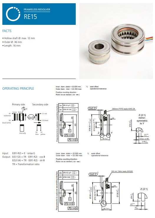 RE15 type LTN RESOLVER RE-15-1-S04 SHIPS WORLDWIDE FROM STOCK