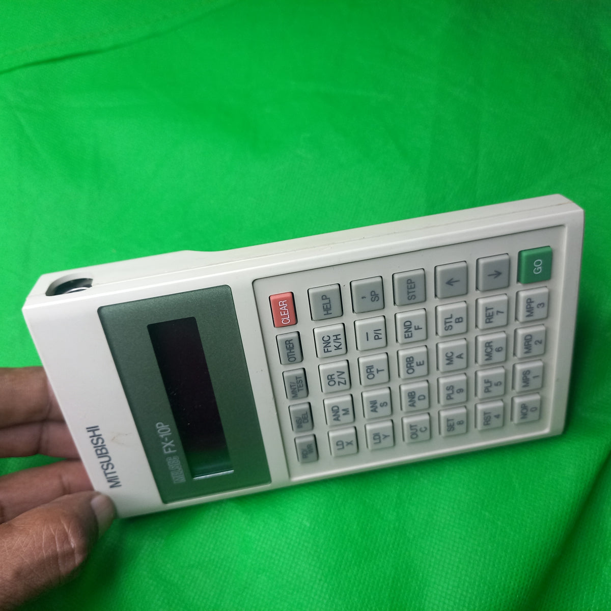  Side view of Mitsubishi FX-10P-E  hand-held programming and monitoring panel  
