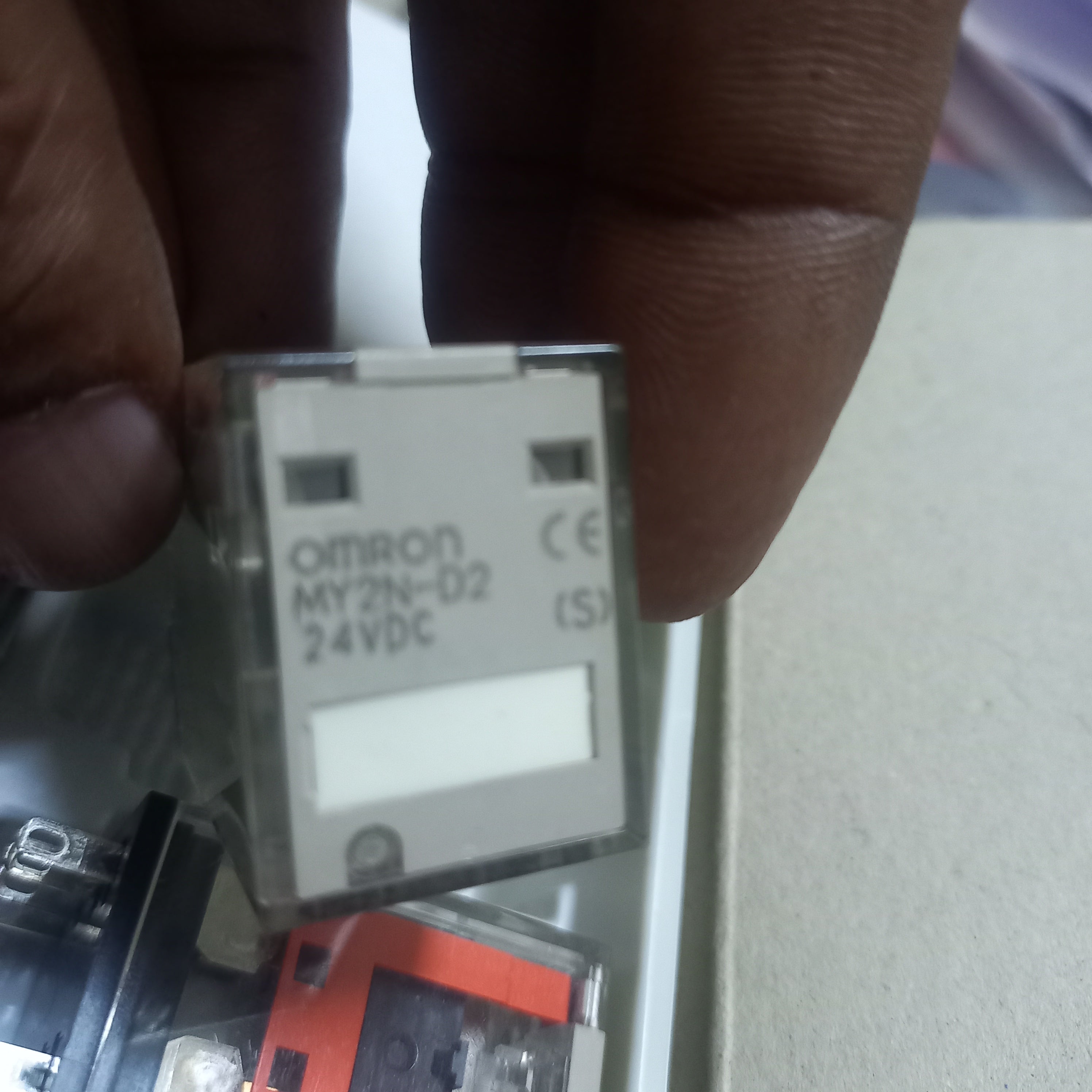 front face marking on Omron MY2N-D2 24VDC(S) | MY2ND2 - Power Relay 24VDC