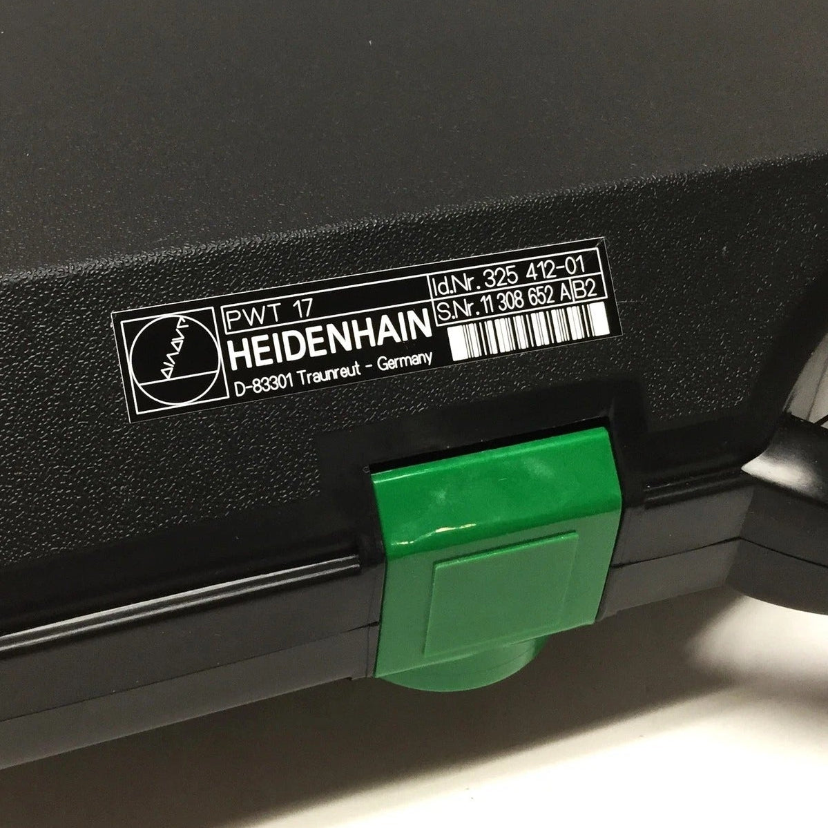 Specification sticker of Heidenhain 325 412-01 Encoders Health Tester PWT 17 for TTL Square Wave | Validate Working of TTL Encoder