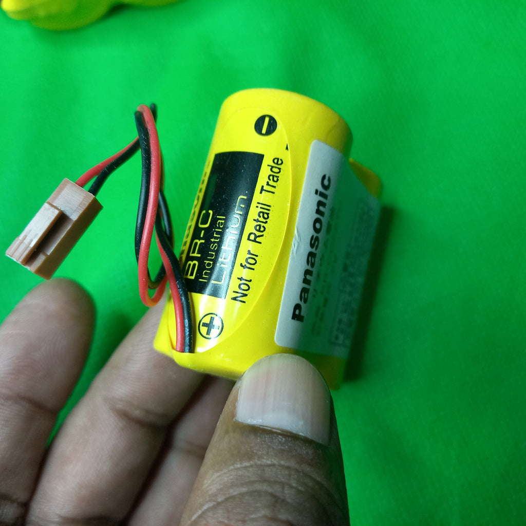 2 brc PACKAGED FOR 6V Panasonic BRCCF2TH for Fanuc | BR-CC2FTH built with 2xBR-C Batteries with Connector