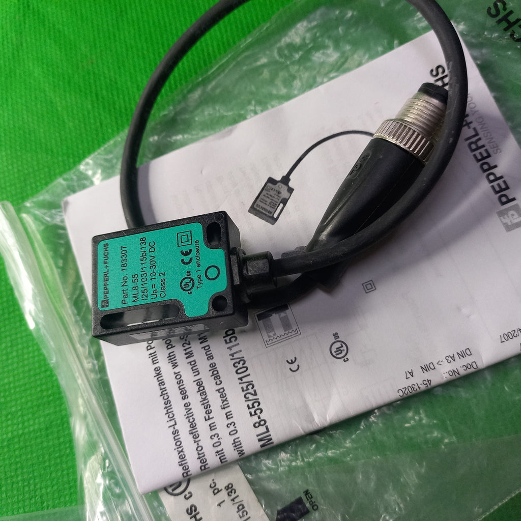 specification sticker, cable with connector of Pepperl Fuchs 183307; ML8-55/25/103/115b/138