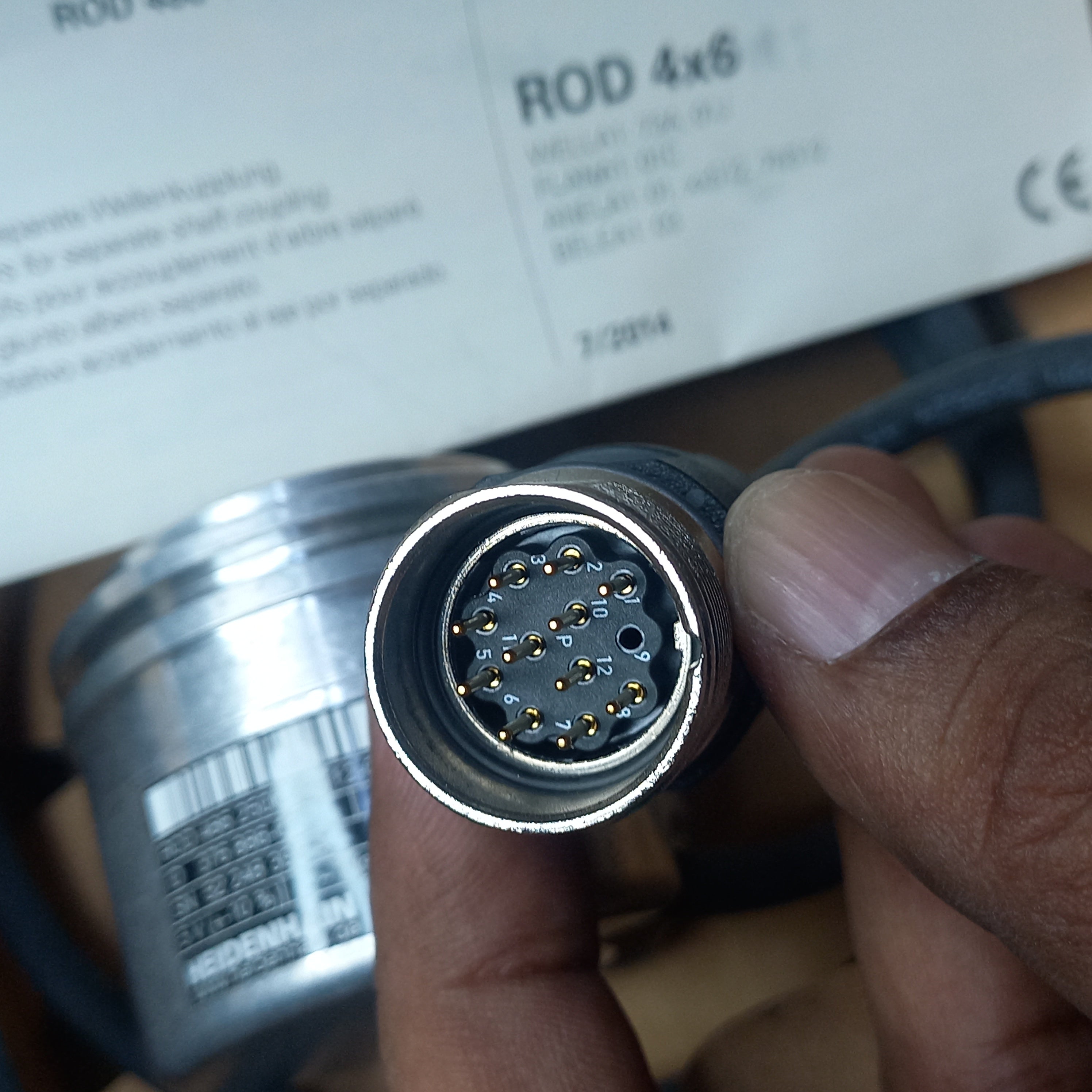 Connector view Heidenhain Encoder 1VSS type with cable ROD 486 2500 03S12-03  