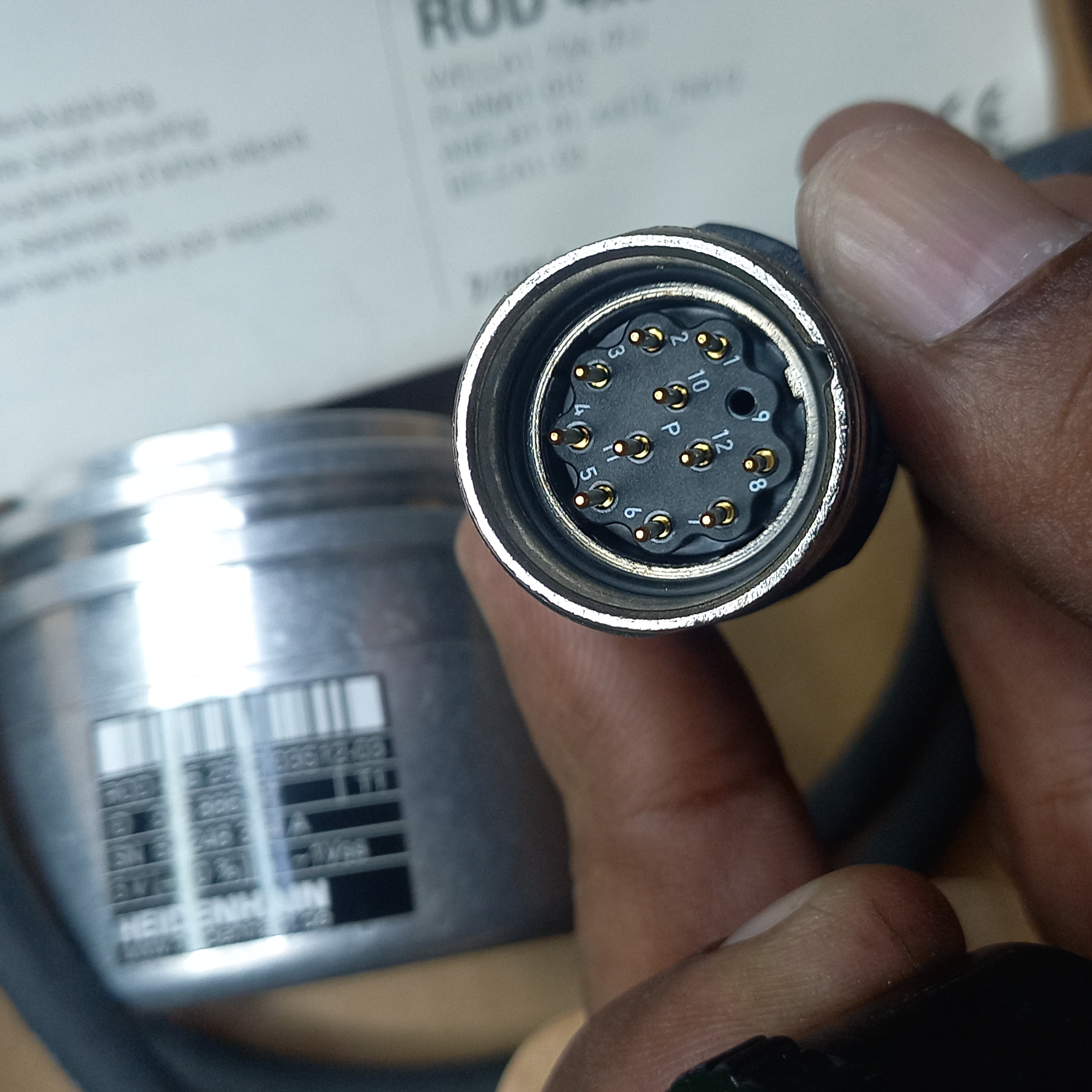 Location pin and PIn number for Connector of Heidenhain Encoder 1VSS  ROD 486 2500 03S12-03  

