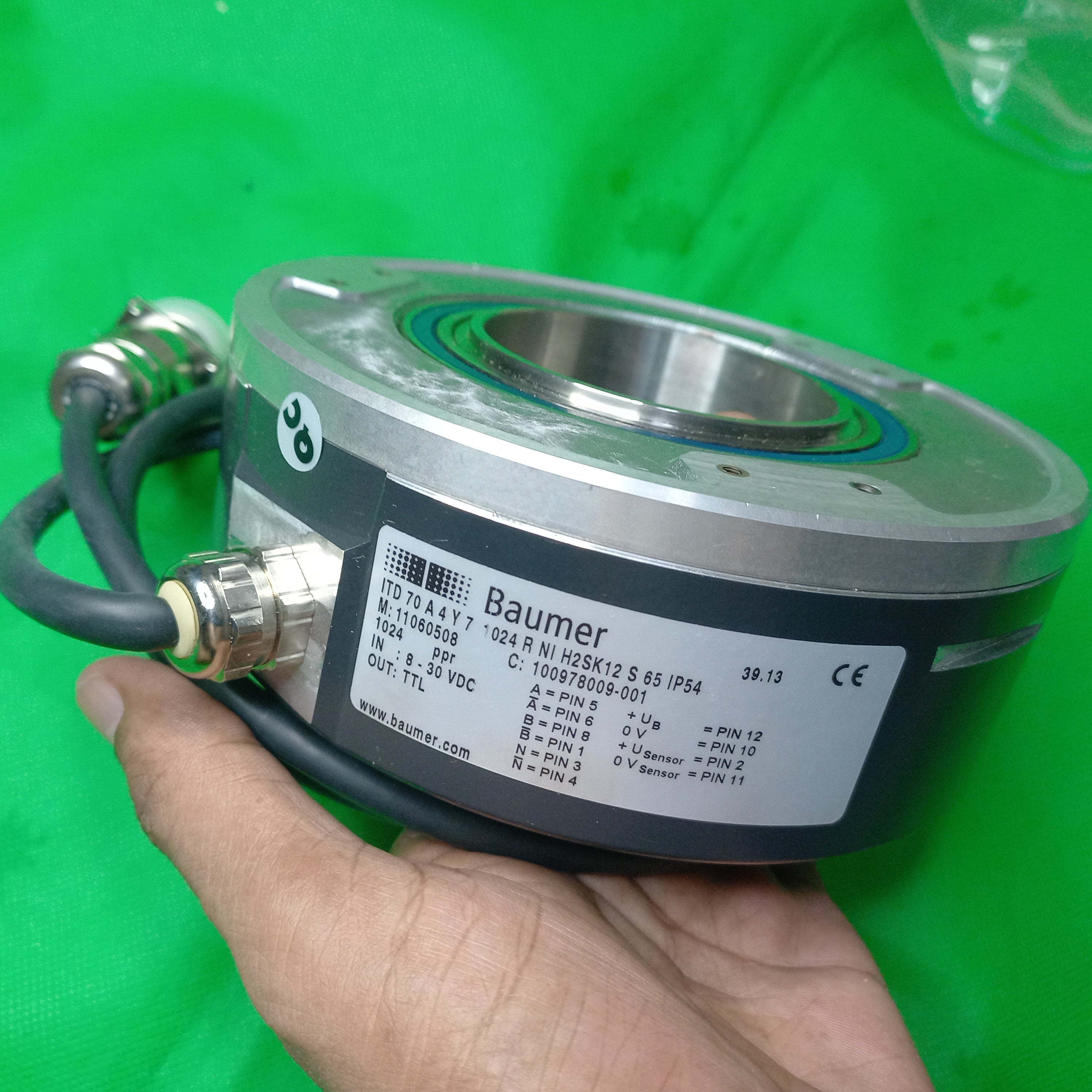 Baumer 65mm hollow ITD70 A4 Y7 1024 | TTL | ITD 70 A 4 Y 7 1024 R NI H2SK12 S 65 IP64
