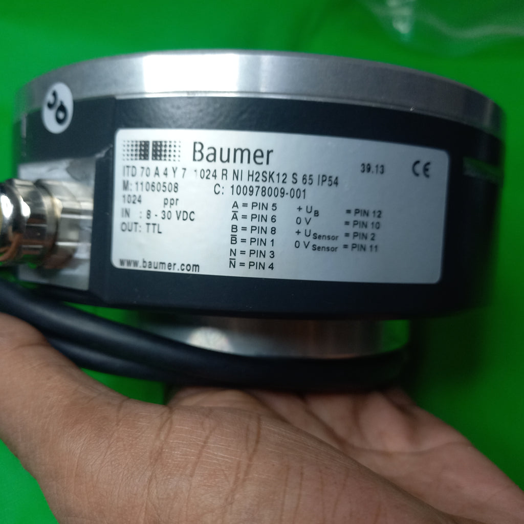 Baumer 65mm hollow ITD70 A4 Y7 1024 | TTL | ITD 70 A 4 Y 7 1024 R NI H2SK12 S 65 IP64
