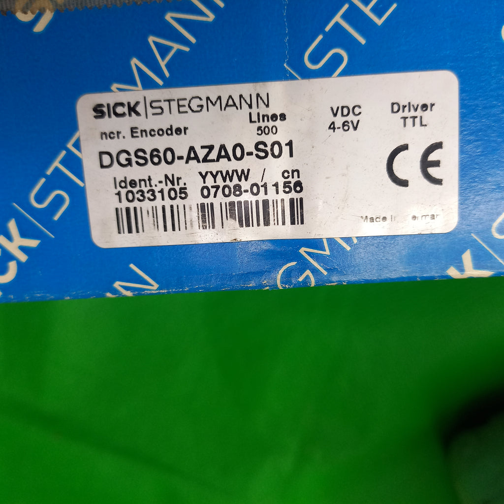 SICK DGS60-AZA0-S01, 1 033 105, Lines 500 , VDC 4-6V, Driver TTL Incremental Encoder
