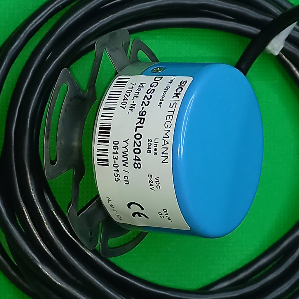 Rear view with Specification sticker for Sick DGS 22  encoder