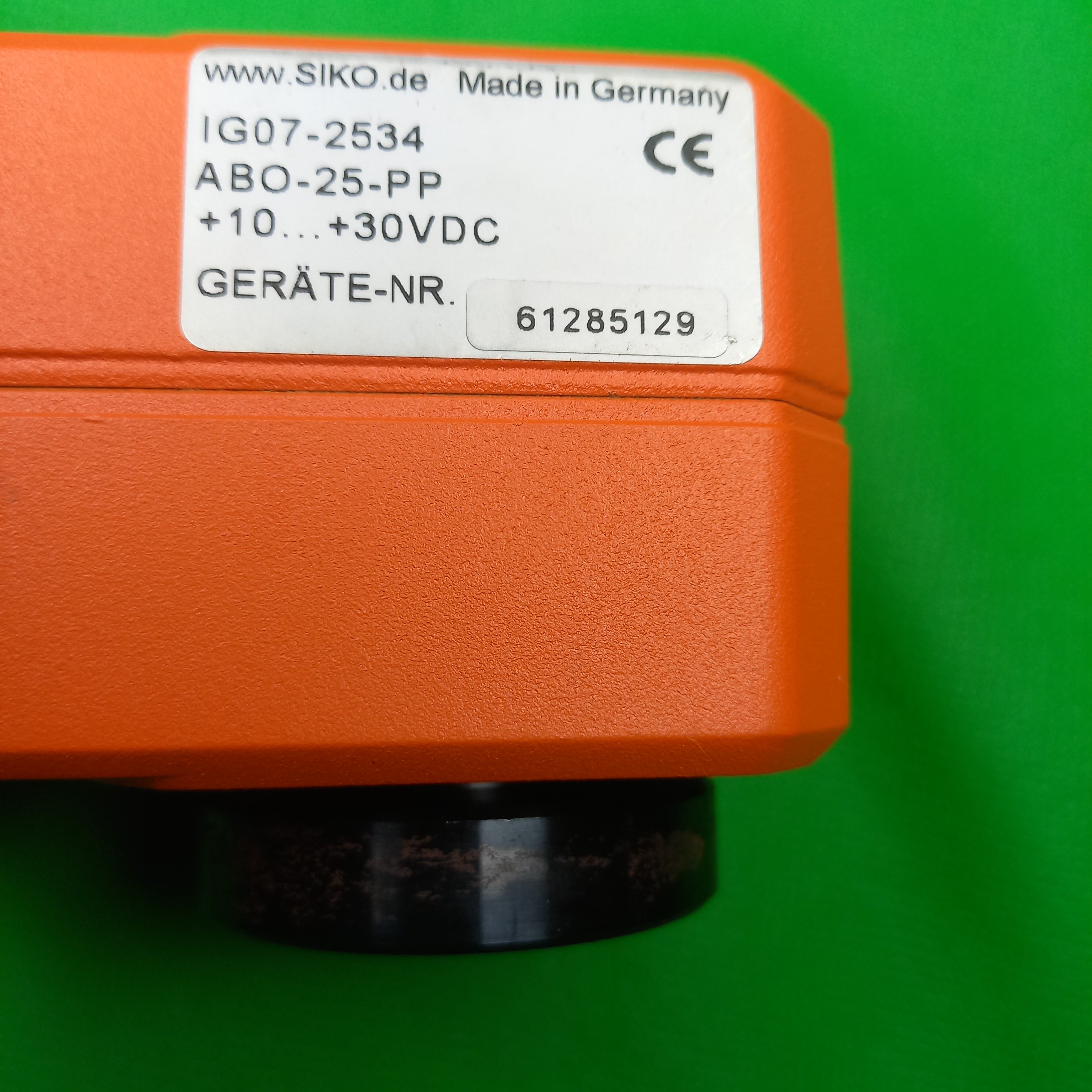 specification sticker SIKO IG07 Encoder IG07-2534 ABO-25-PP | output signal : ABO | 20mm Shaft