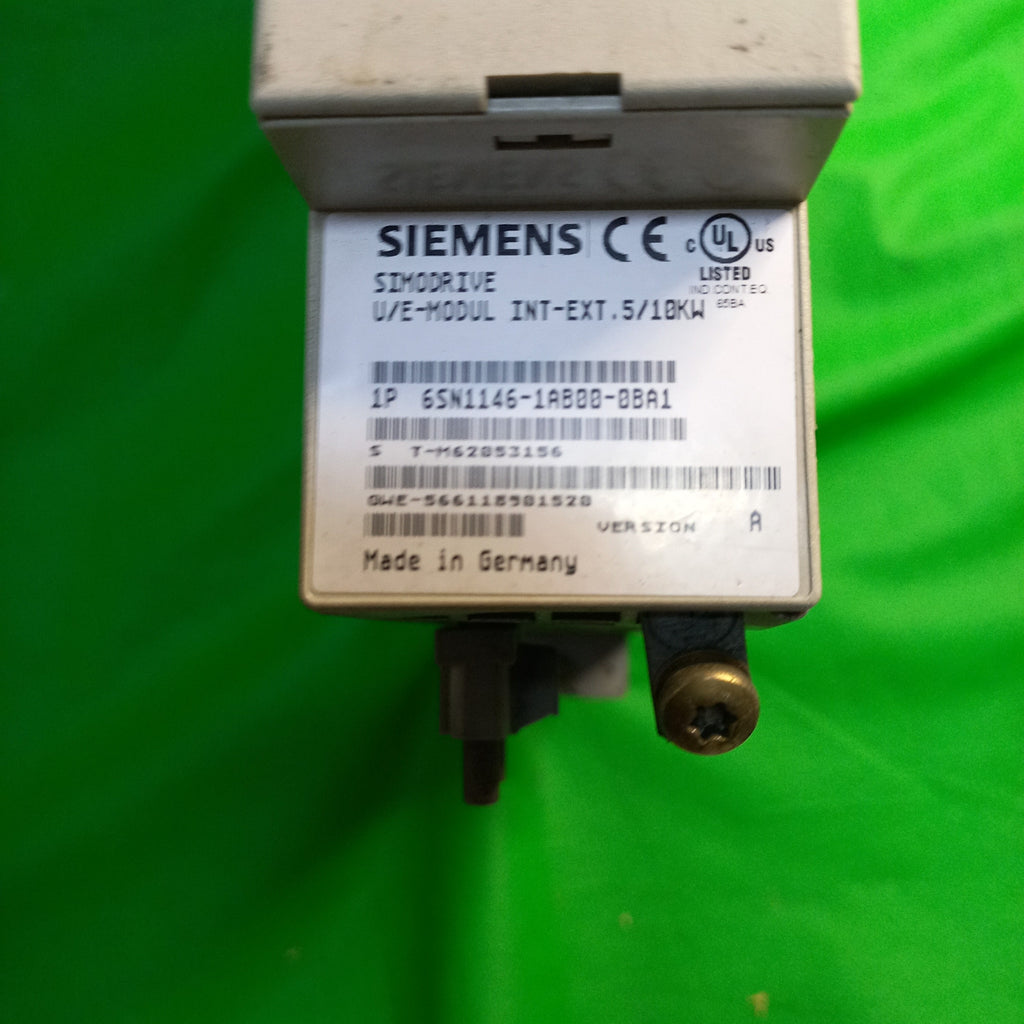 Specification sticker photo of bottom side 6SN1146-1AB00-0BA1, VERSION A, GWE-566118901520, 