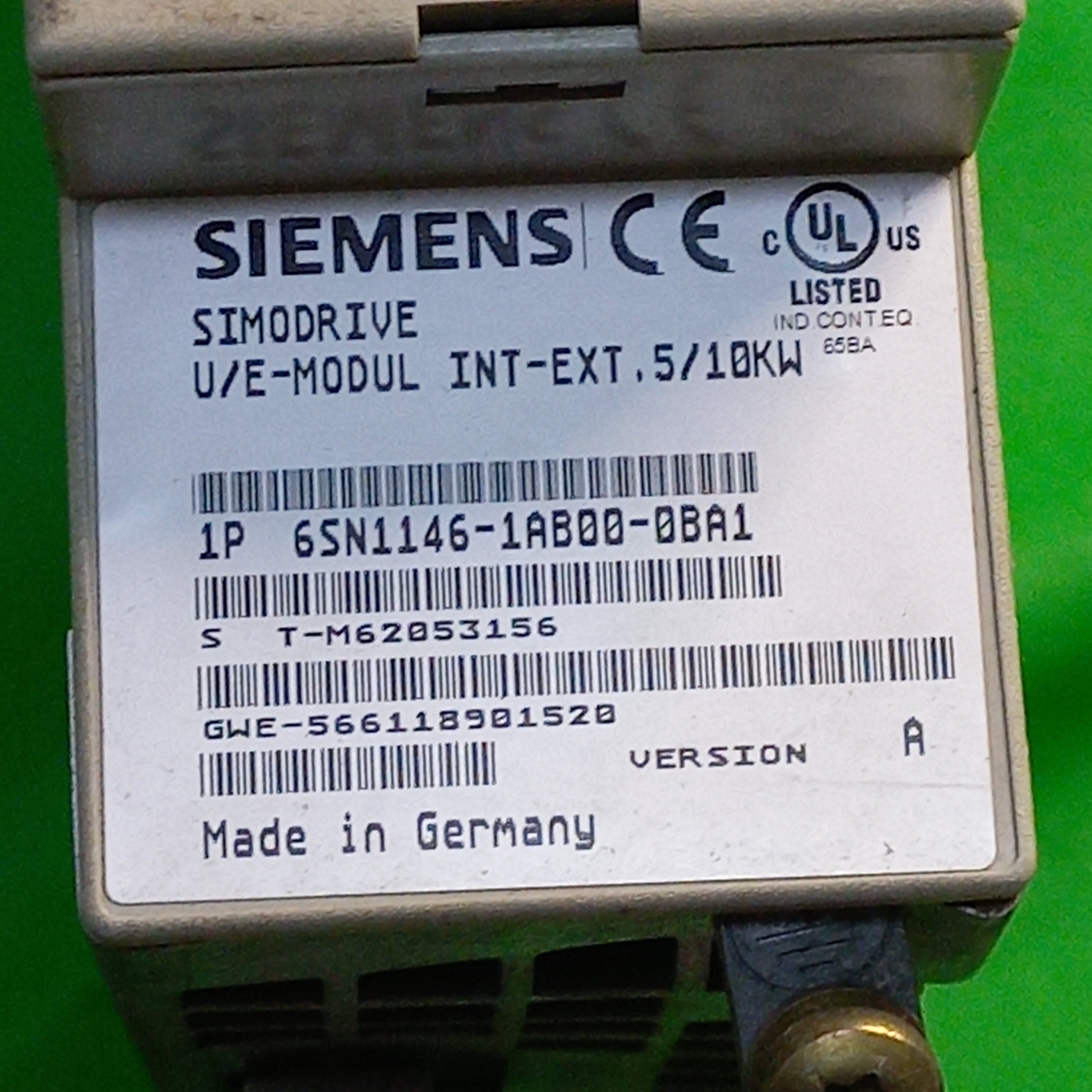 6SN1146-1AB00-0BA1
(EAN: 4025515019633 / UPC: 662643069662)
UE-MOD.I/E 5KW-G2 6SN1146-1AB00-0BA1
