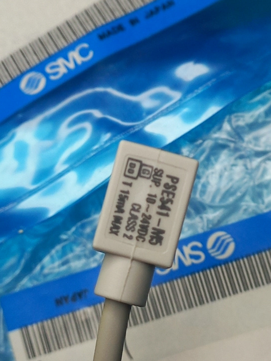 specification printed on sensor itself 
PSE541-M5-C2_PSE540 Remote Analog Vacuum Sensor, Compact, IP40