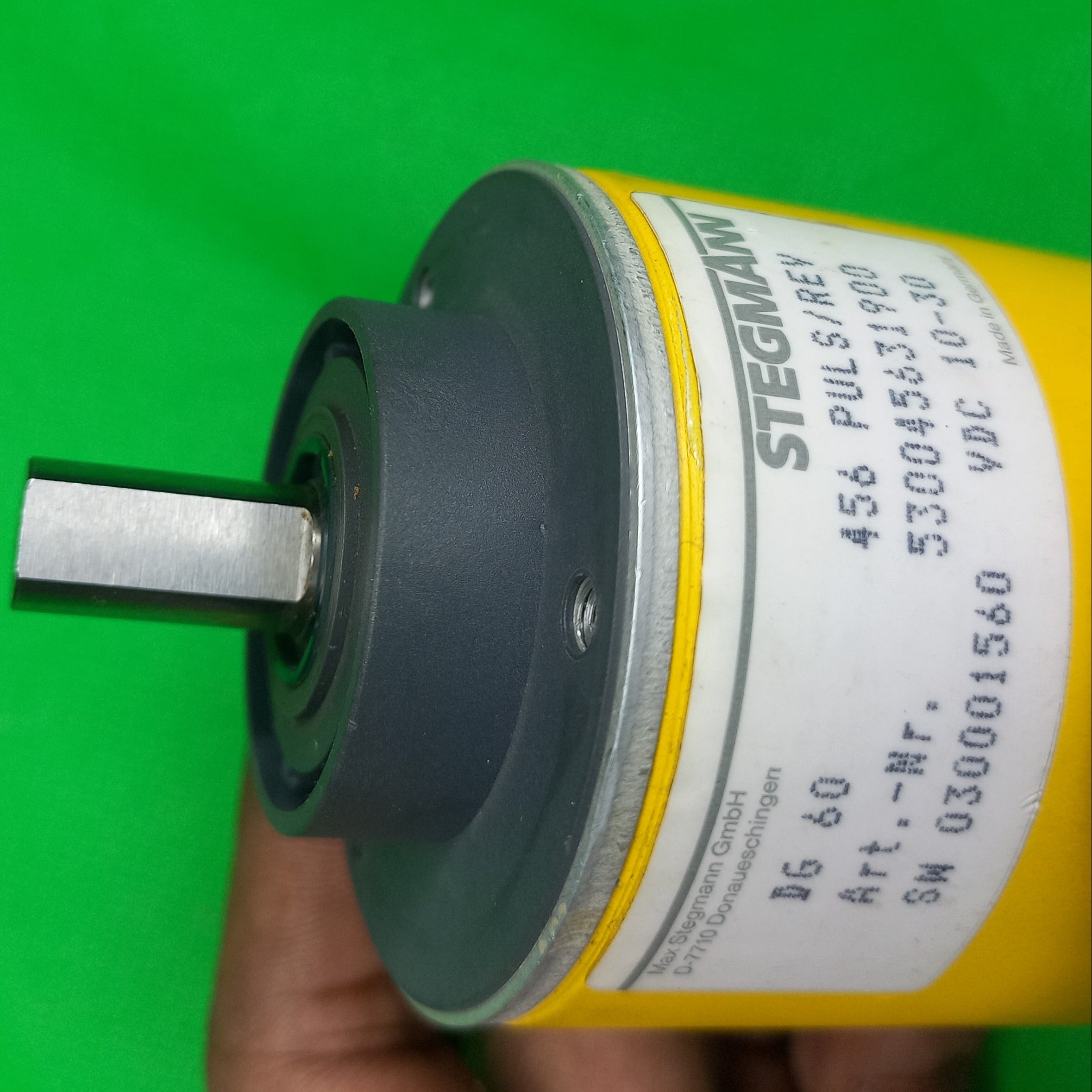 specification sticker of DG 60 Encoder Showing all dettails clearly DG60 | 456 Imp. |  530045631900 10V -30V