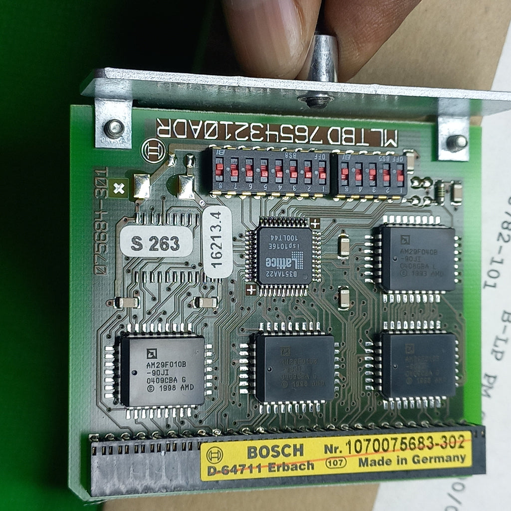 Main sticker on personality module reads Bosch 1070075683-302 PM SMA/000/0.52-D
1070088782-101