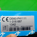 Packet Specification Sticker of 
Sick Type DS60-P41111&nbsp; Part no. 1016687 | DS60P41111 | 101 6 687 | Laser, infrared, Invertable switching output, 2xPNP