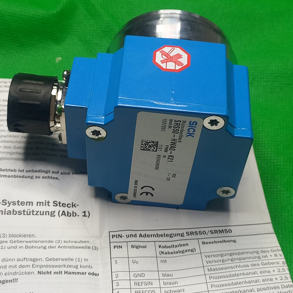 Sick Single Turn HiperFace Motorfeedback SRS50-HWA0-K21, 7-12V, Ident. Nr. 1037091