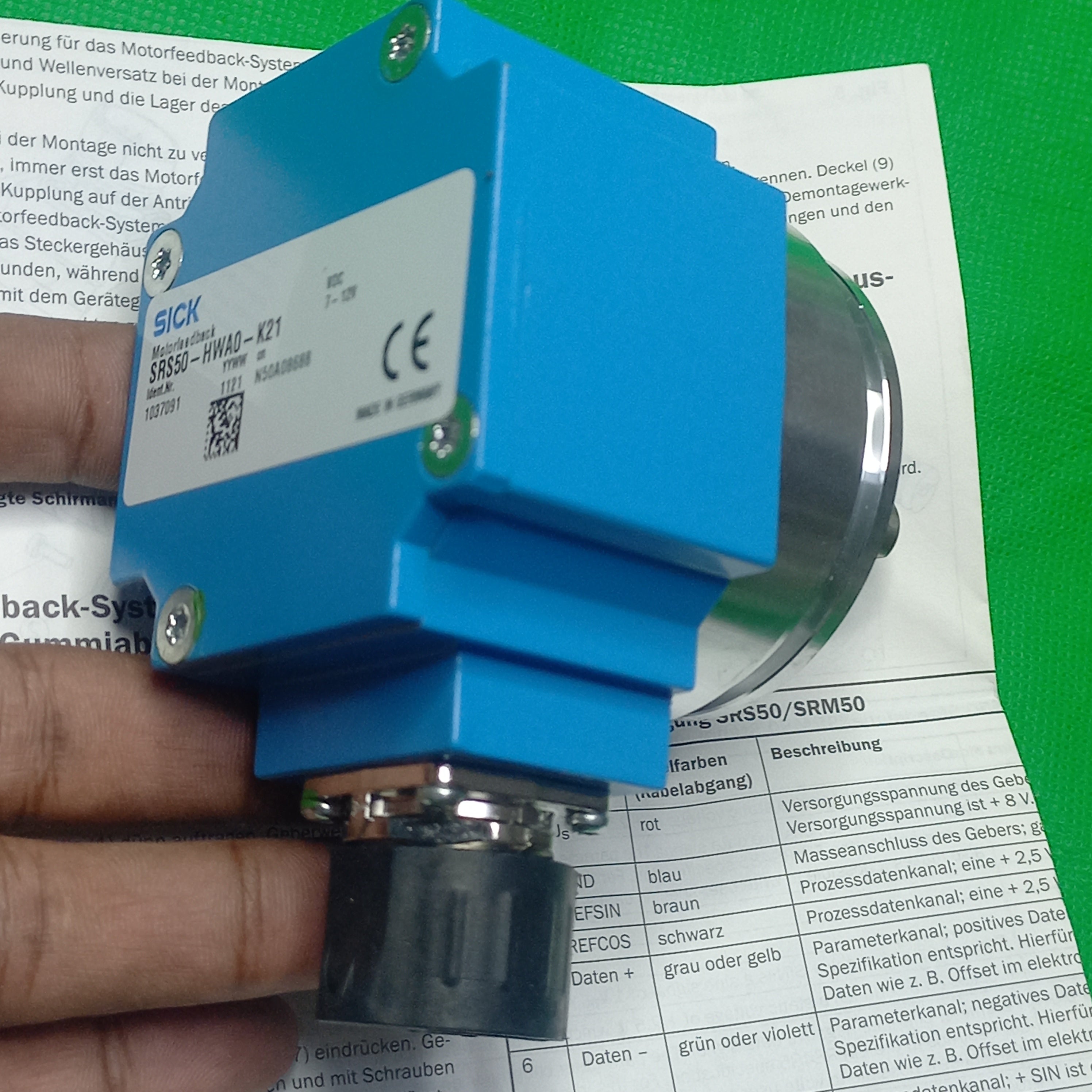 Sick Single Turn HiperFace Motorfeedback SRS50-HWA0-K21, 7-12V, Ident. Nr. 1037091