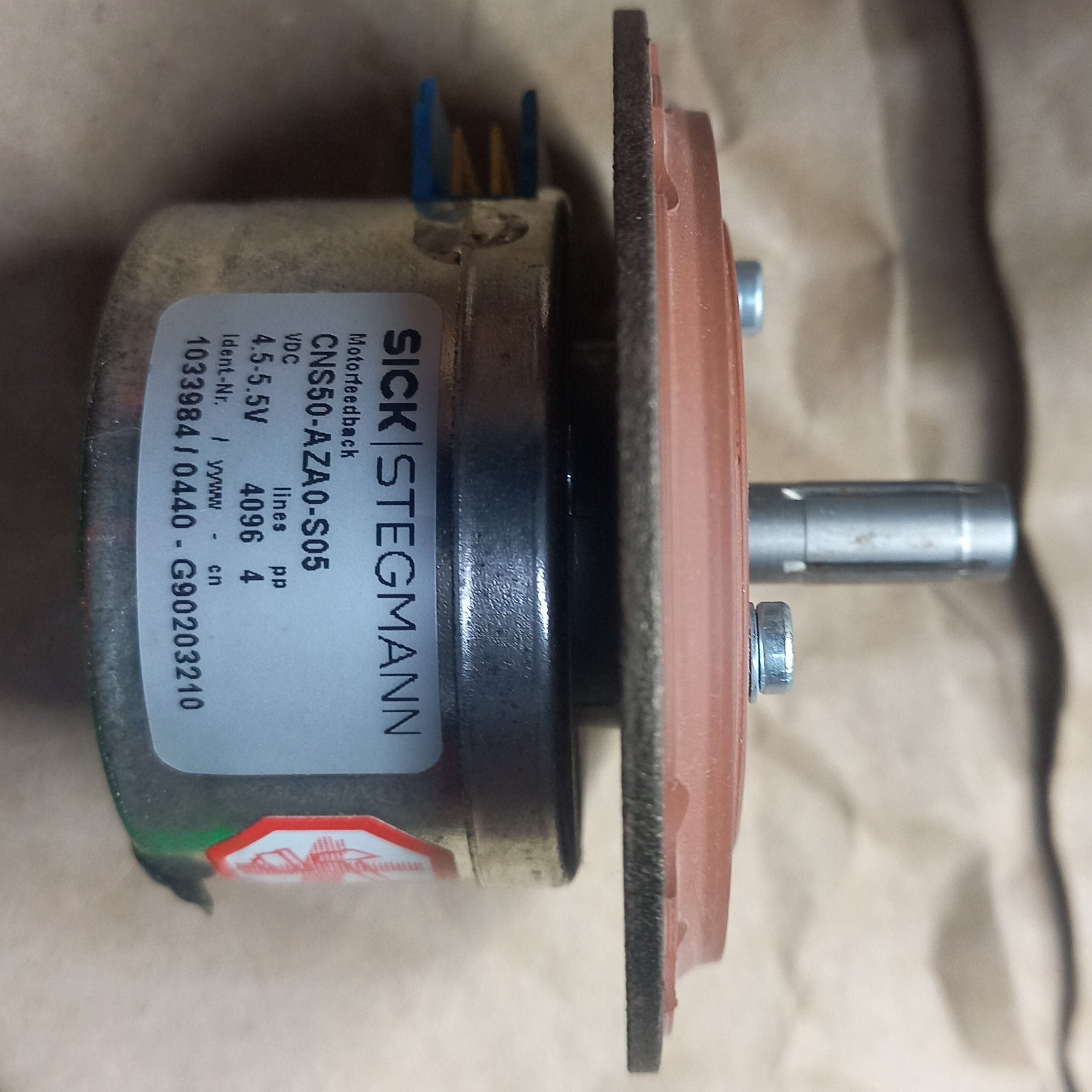 Dia 7mm shaft , Rubber Support flange, specification  on CNS 50 Motorfeedback