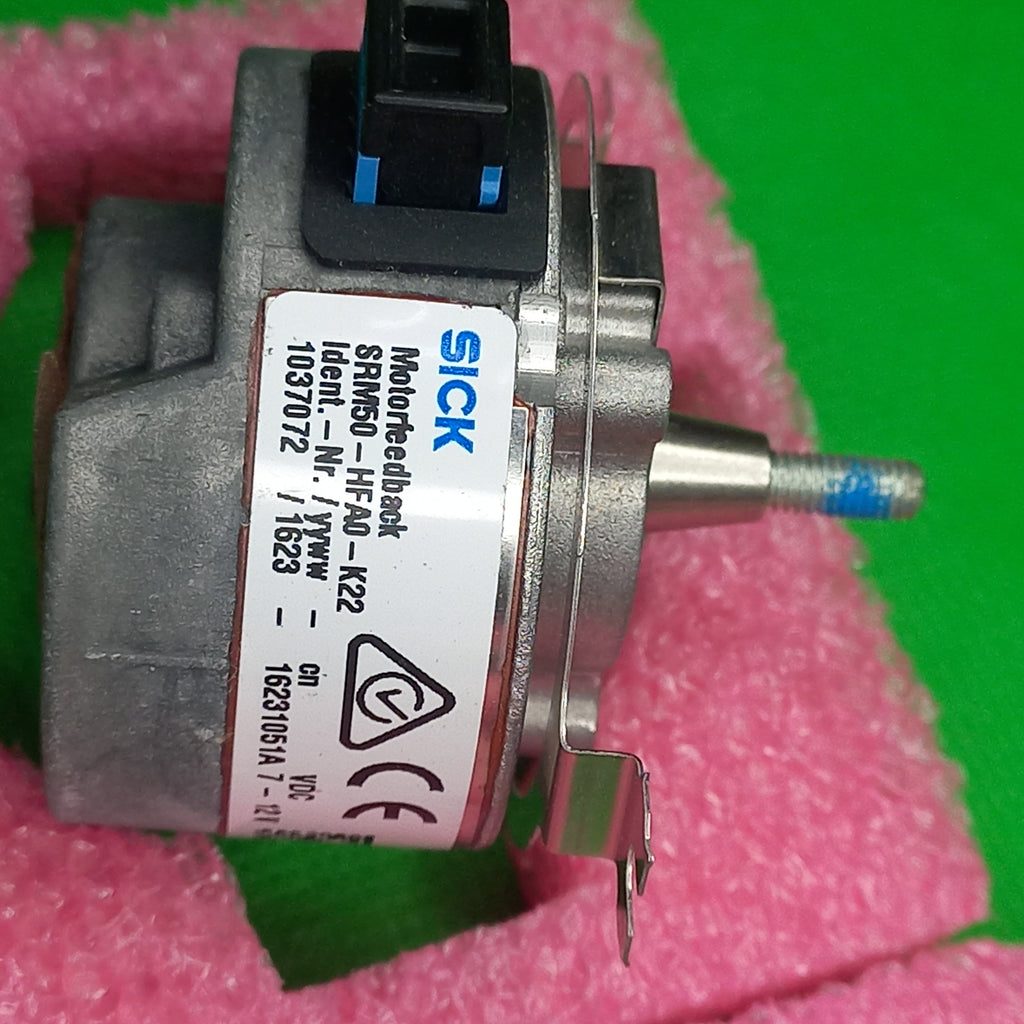 Shaft 1:3 taper 9 mm long and connector Covered with Specificatin sticker visible on SRM50