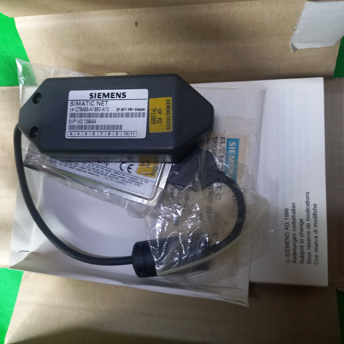  Siemens C79459-A1890-A10 CP 5511 HW-Adapter
- Siemens C79459-A1890-A1 CP 5511 Karte
- Siemens Simatic Net Driver Disck. CP5511 V4.10