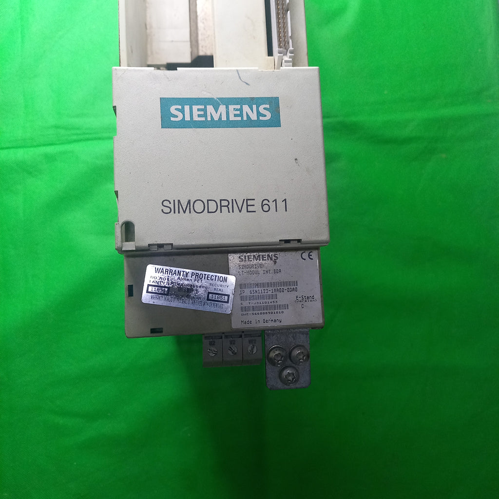 Bus bar terminal inside Siemens Simodrive 611 6SN1123-1AA00-0DA0 SIMODRIVE 611 Power module, 1-axis, 80 A Ver. C