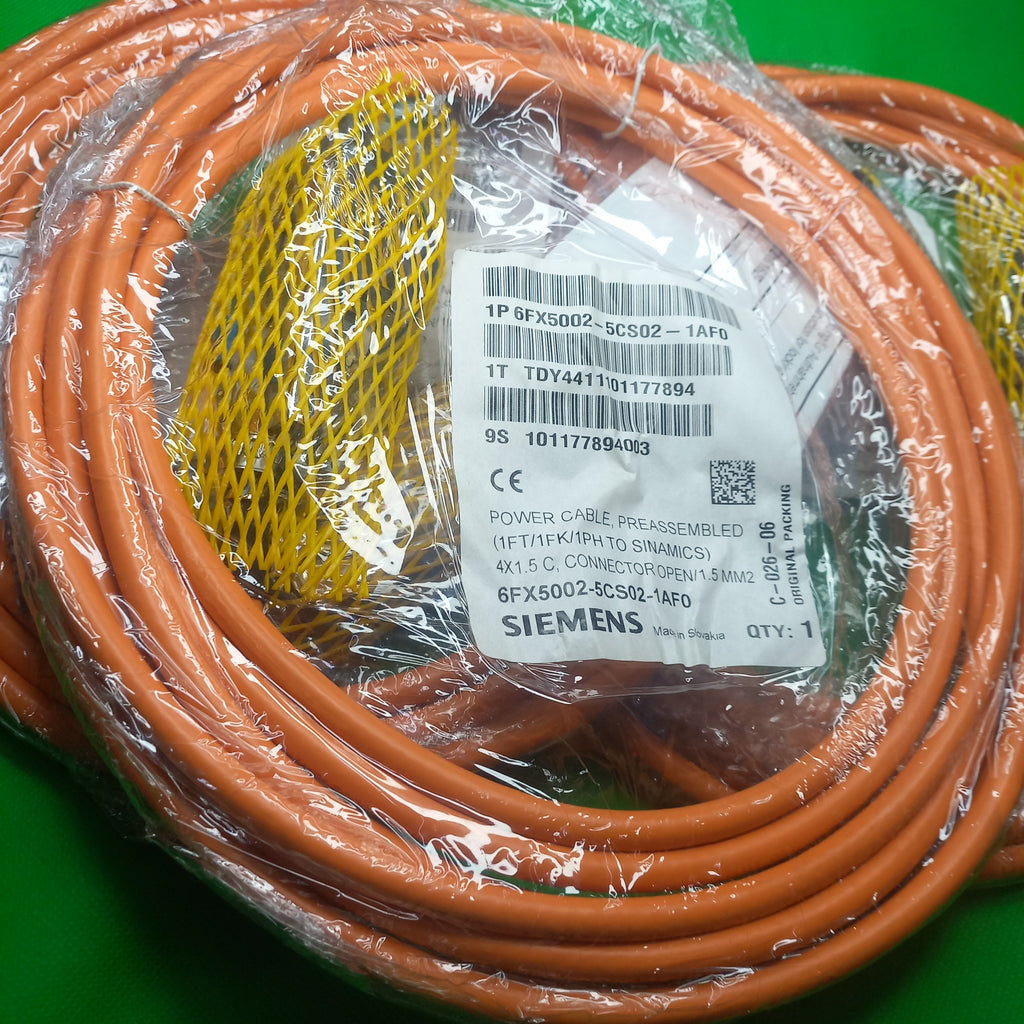 Original Siemens Cables    Siemens 6FX50025CS021AF0 POWER CABLE,PREFAB,MC500,5M