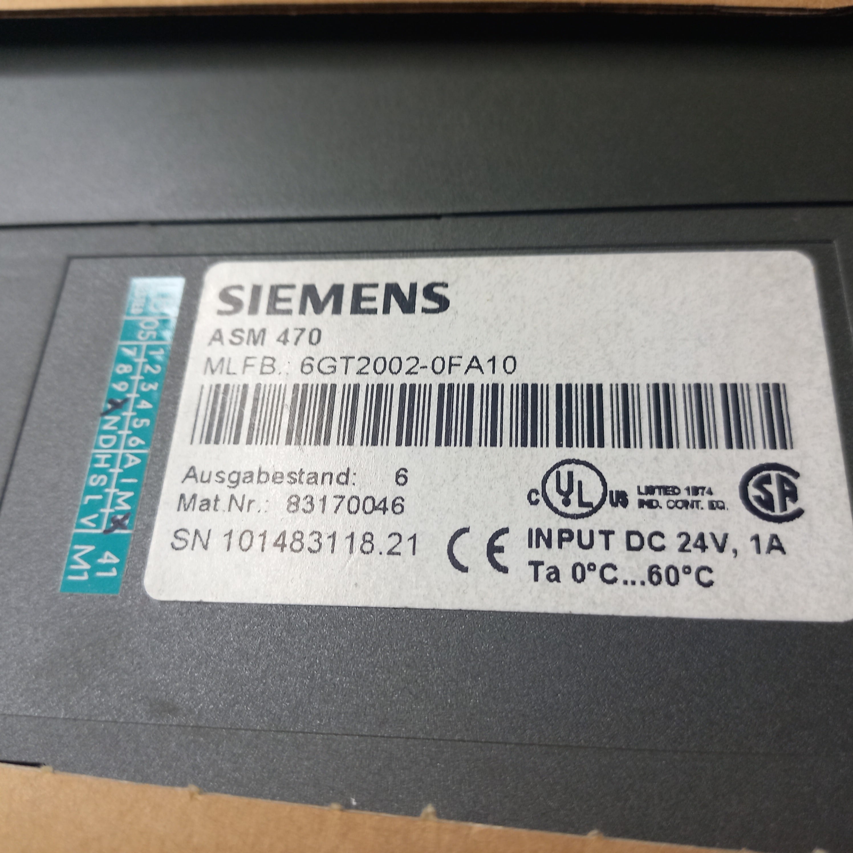 Siemens ASM470; 6GT2 002-0FA10, Mat. Nr. 83170046