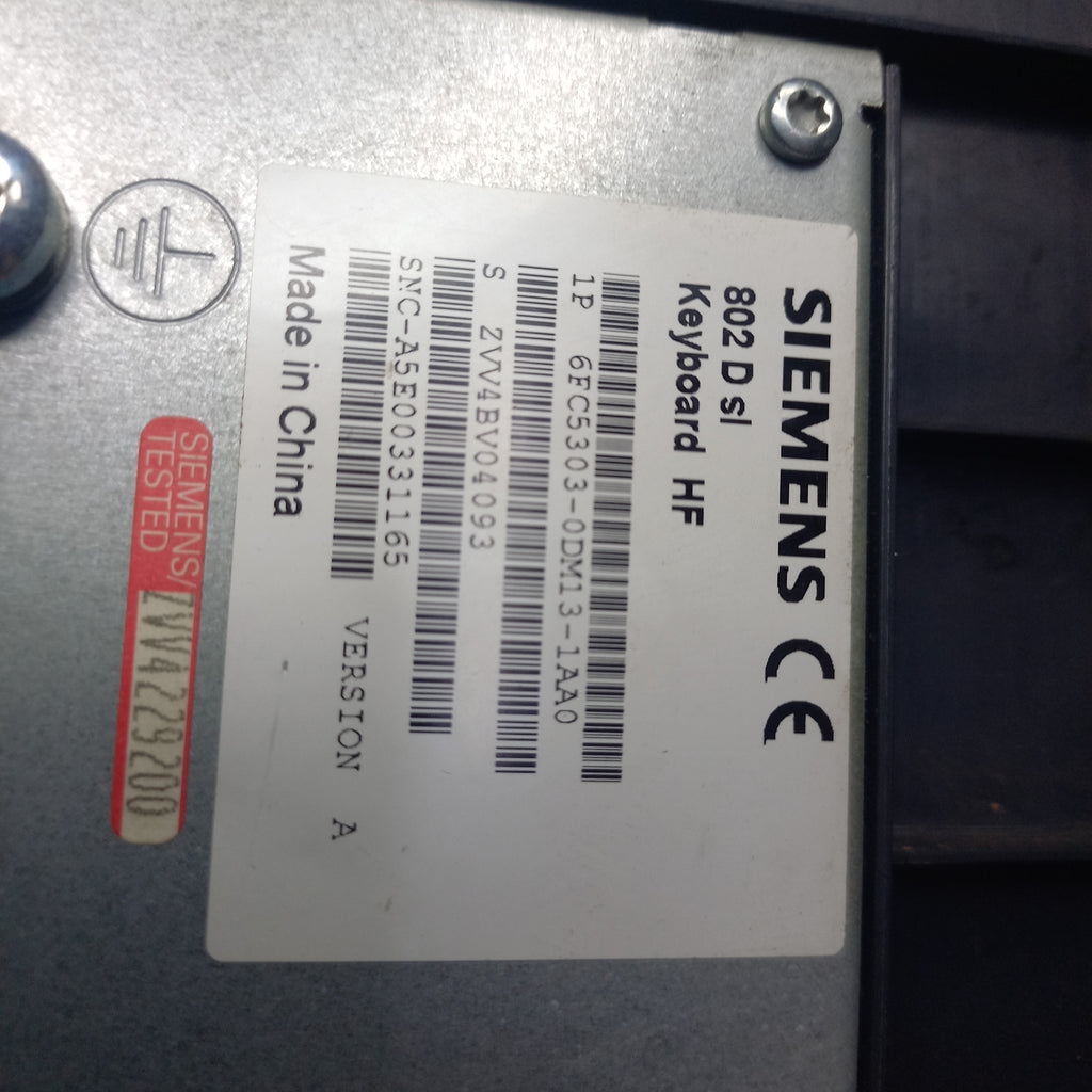 Clear specification sticker only for   6FC5303-0DM13-1AA0
