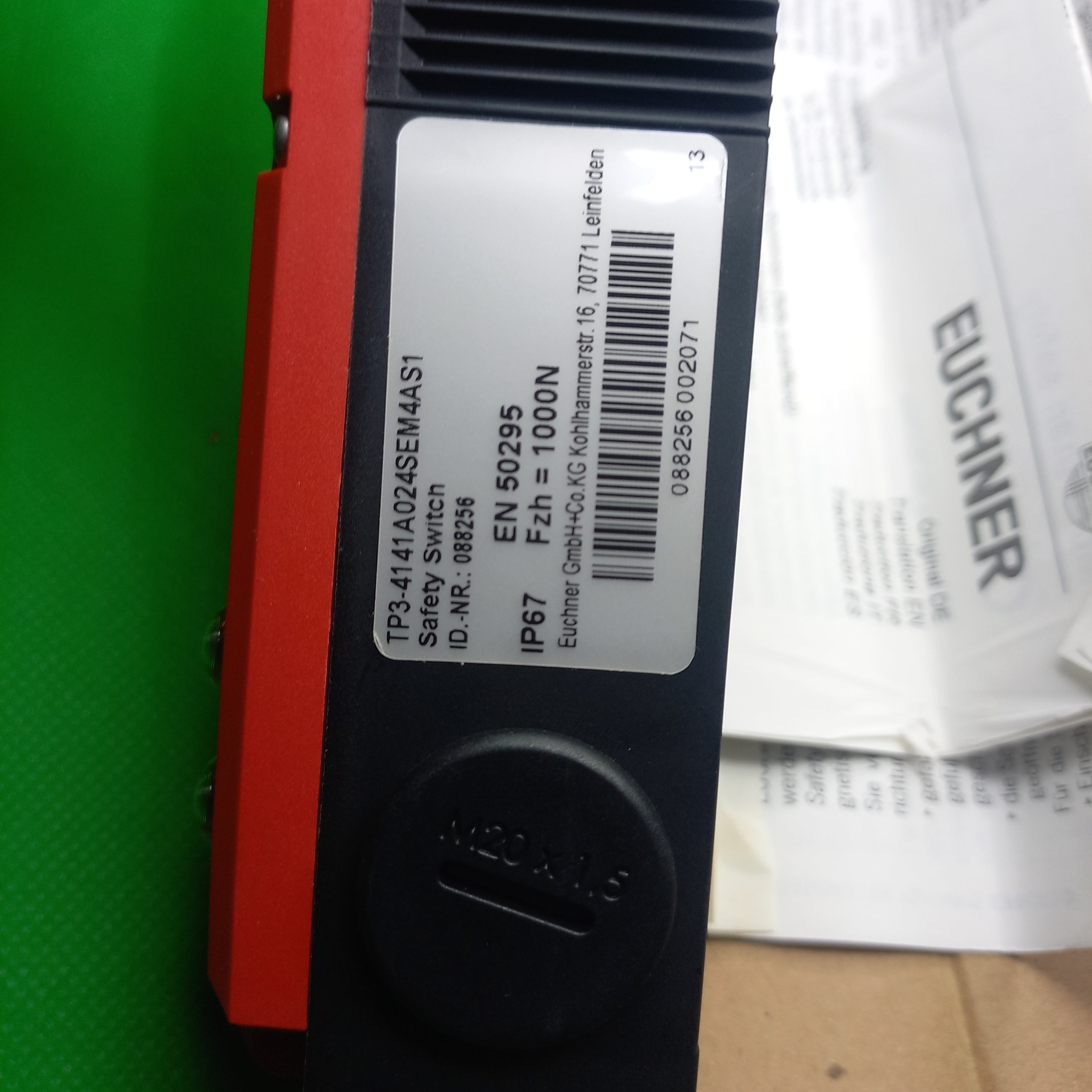 Specification sticker view of TP3-4141A024SEM4AS1 (Order no. 088256)