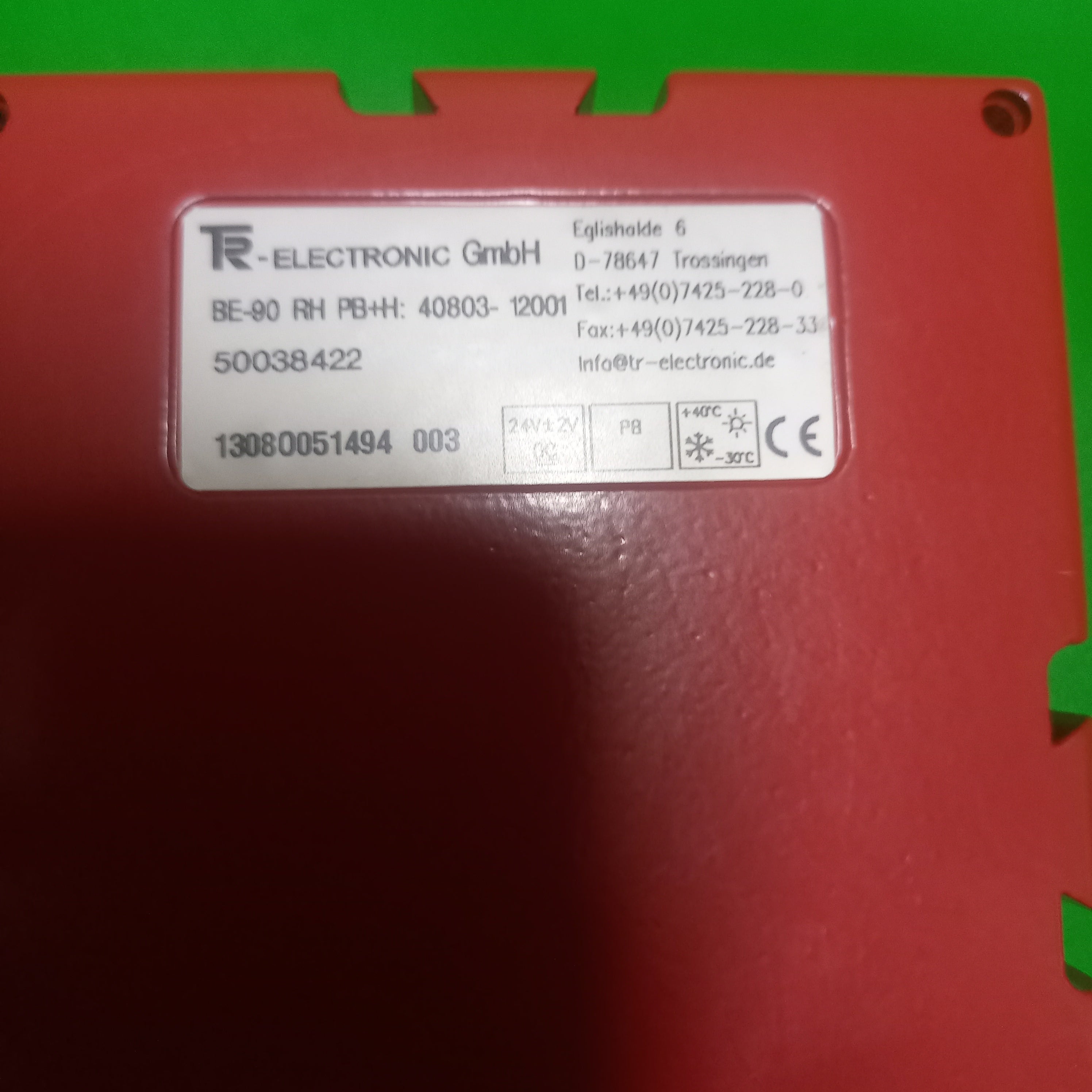 TR Electronic BE90 BarCode Read Head-Profibus with Option BE-90 RH PB + H 40803-12001