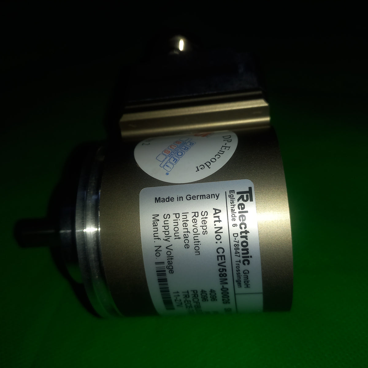 جهاز تشفير دوراني متعدد الدورات TR Electronic CEV58M Profibus DP طراز CEV58M-00026 بدقة 12 بت × 12 بت قابل للبرمجة