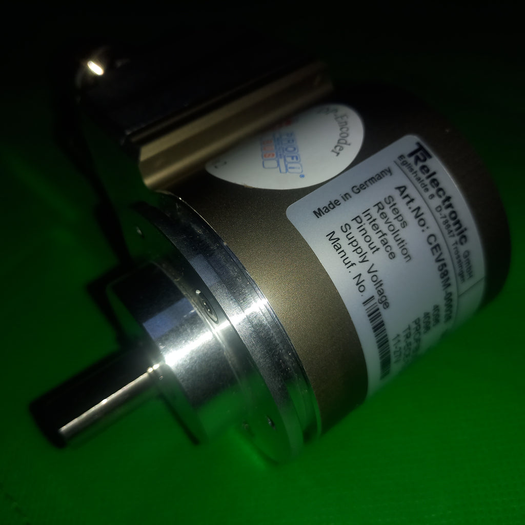 جهاز تشفير دوراني متعدد الدورات TR Electronic CEV58M Profibus DP طراز CEV58M-00026 بدقة 12 بت × 12 بت قابل للبرمجة