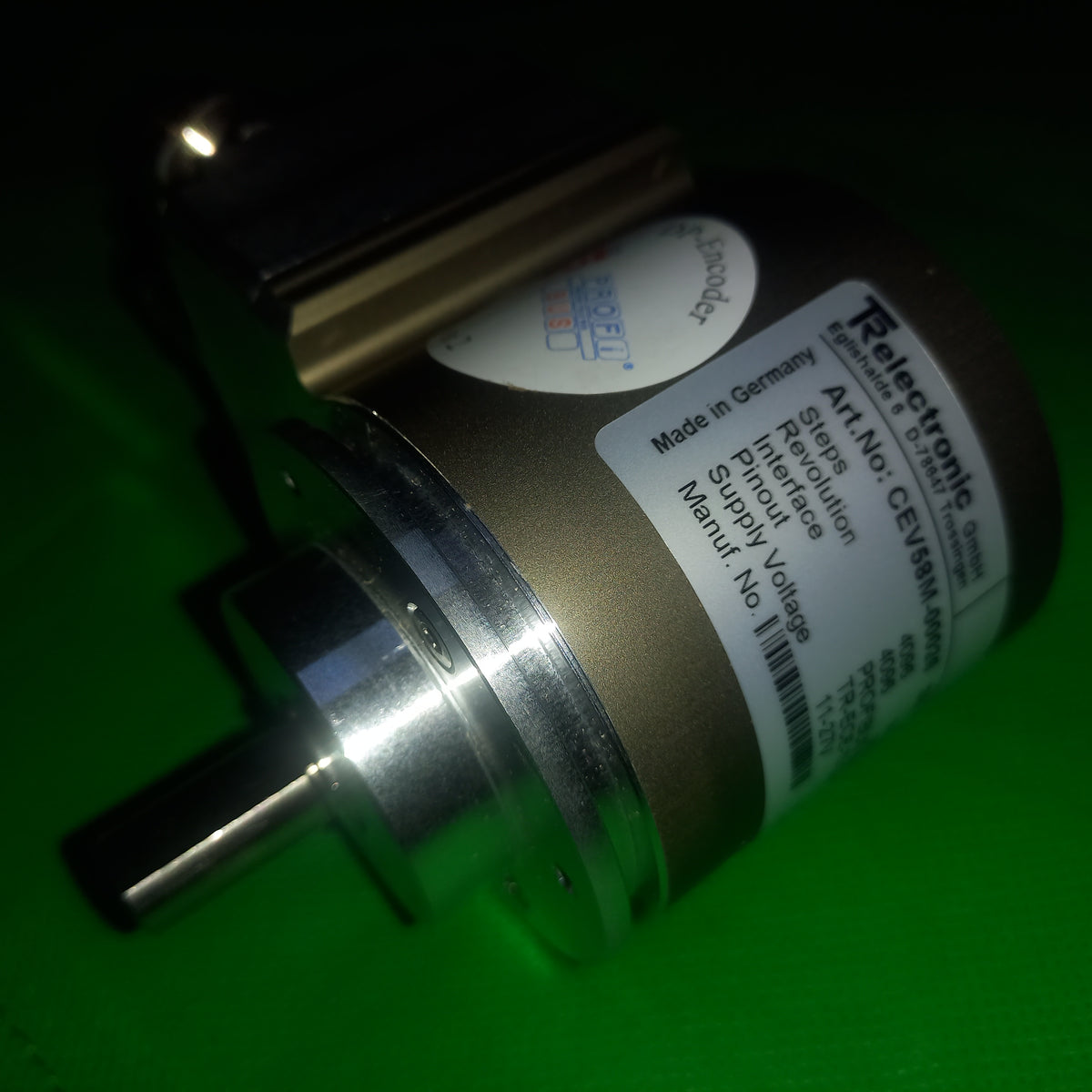 جهاز تشفير دوراني متعدد الدورات TR Electronic CEV58M Profibus DP طراز CEV58M-00026 بدقة 12 بت × 12 بت قابل للبرمجة
