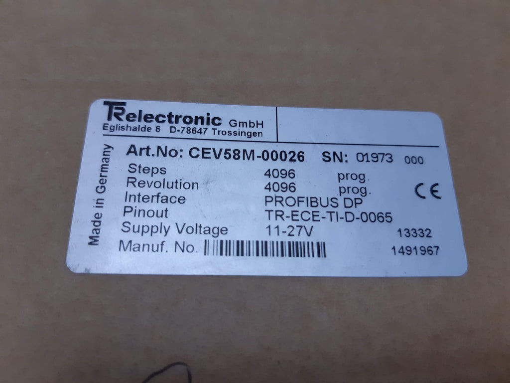 TR Electronic CEV58M Profibus DP MultiTurn Programmable Encoder 12bitx12bit
