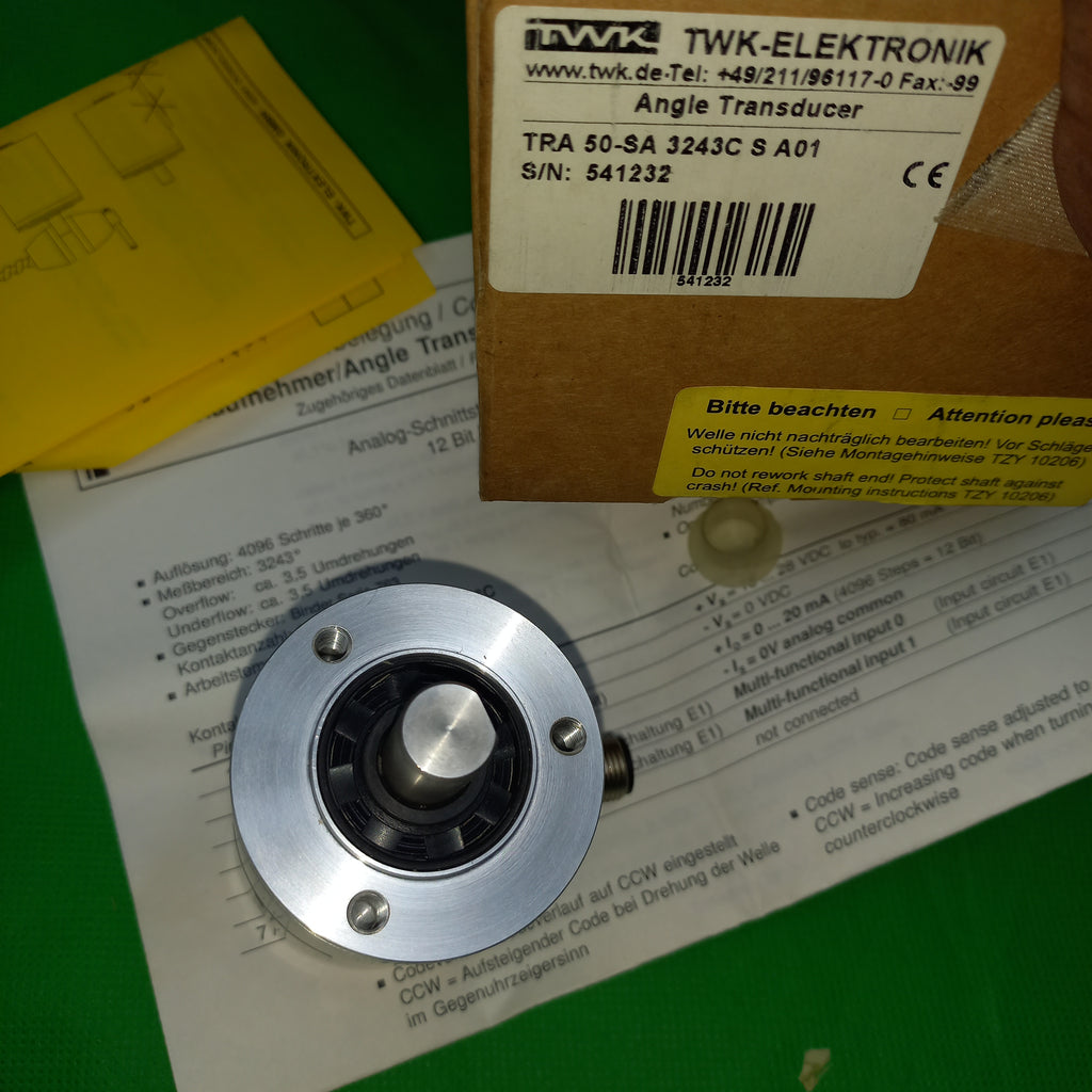 Top view to see Pitch circle dia and locatiom of mounting holes for  Angle Transducer TRA 50-SA 3243C S A01