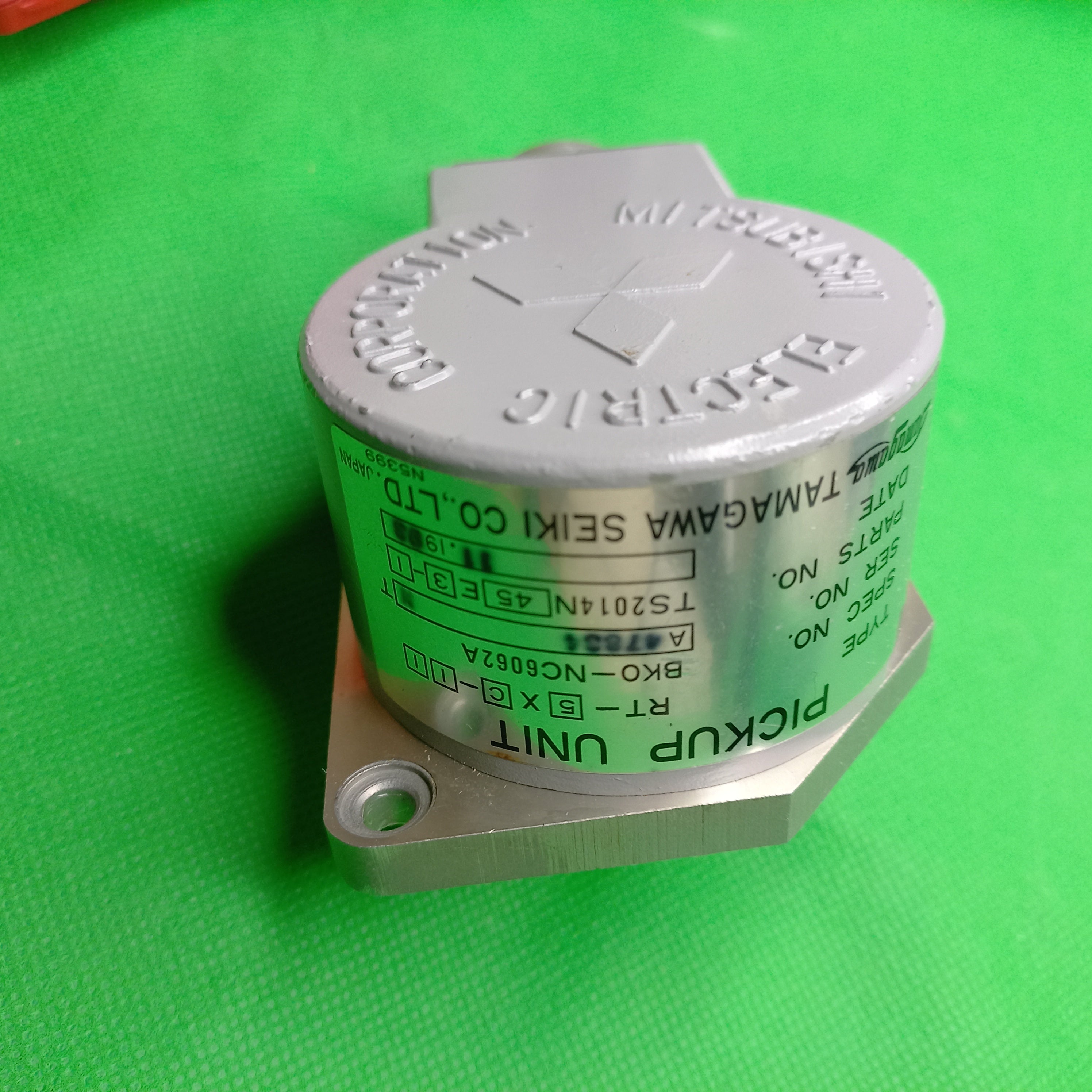 most specification sticker is seen here for RT-5xC- I I Tamagawa Seiki Co.,Ltd. Japan TS2014N45E3-I