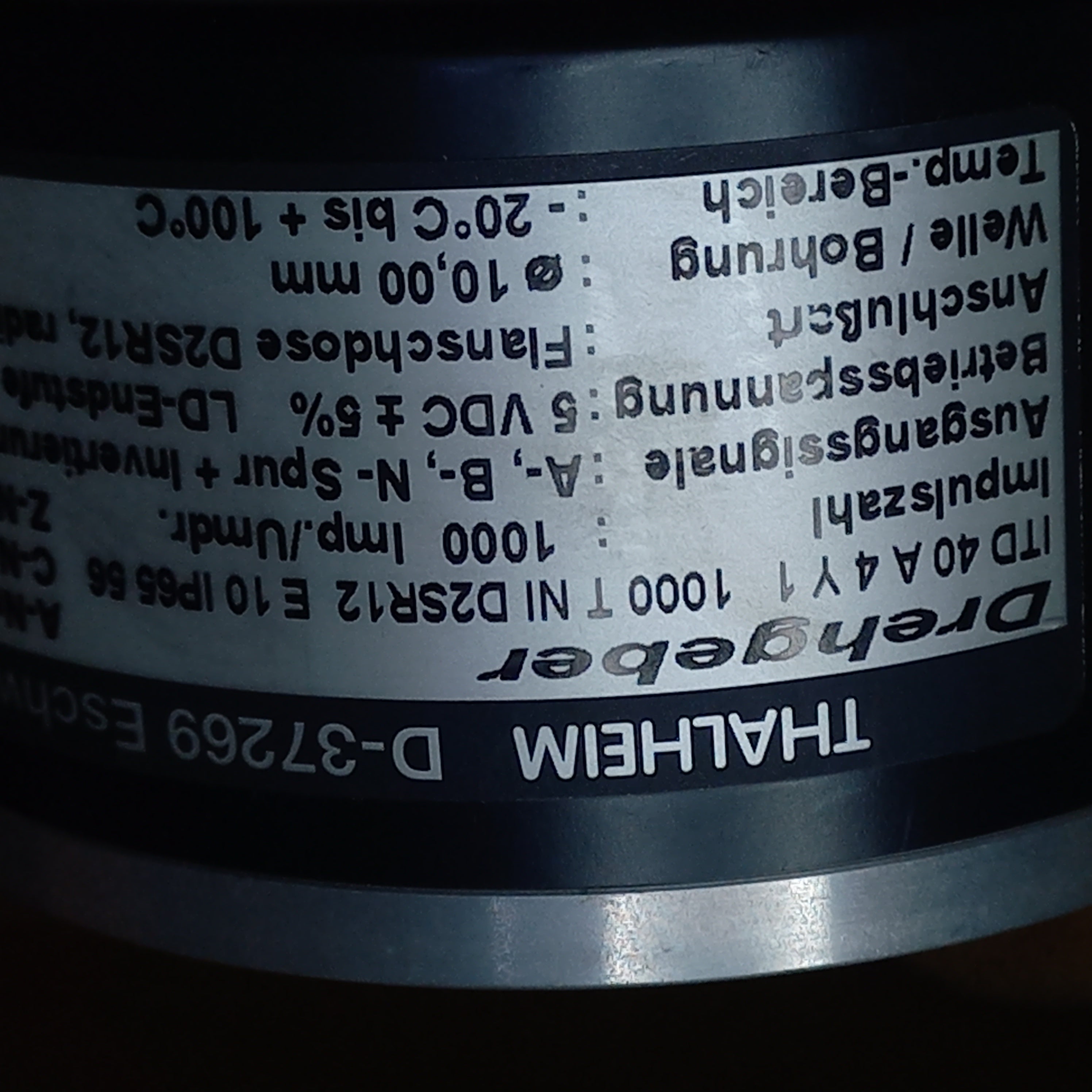 Baumer  ITD40A4 Y 1 1000 ITD40A4Y11000TNID2SR12E10IP66 1000 Pulse 5 VDC / TTL level, linedriver