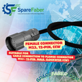 Female M23 Connector, w/ screwable nut, CCW, 12-Pin, Prefabricated Cable