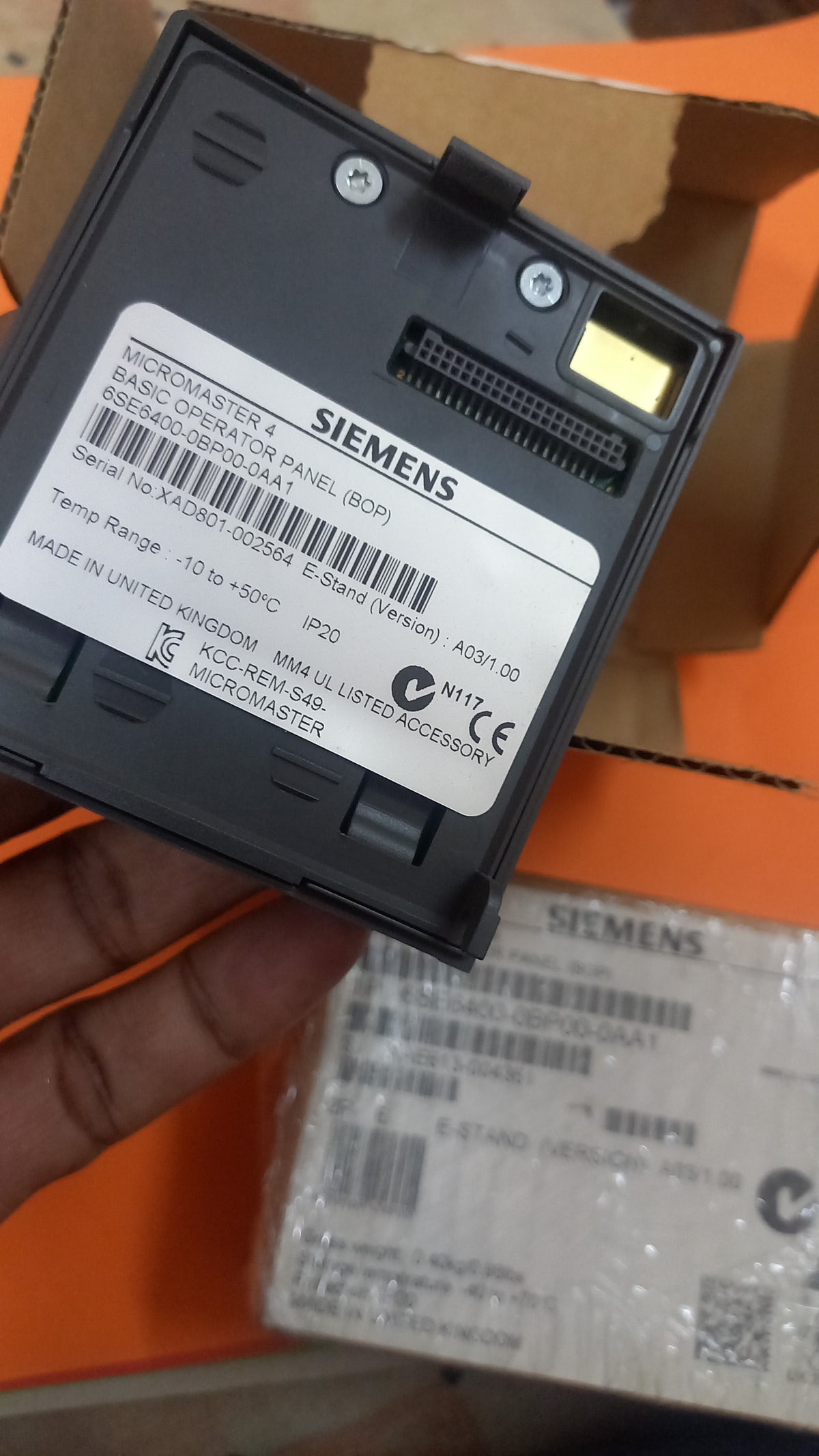 UNBOXING OF Ready Stock Siemens 6SE6400-0BP00-0AA1 - ( Upgrade Replacement for&nbsp;6SE6400-0BP00-0AA0 ) |&nbsp;MICROMASTER 4 BASIC OPERATOR PANEL BOP 
